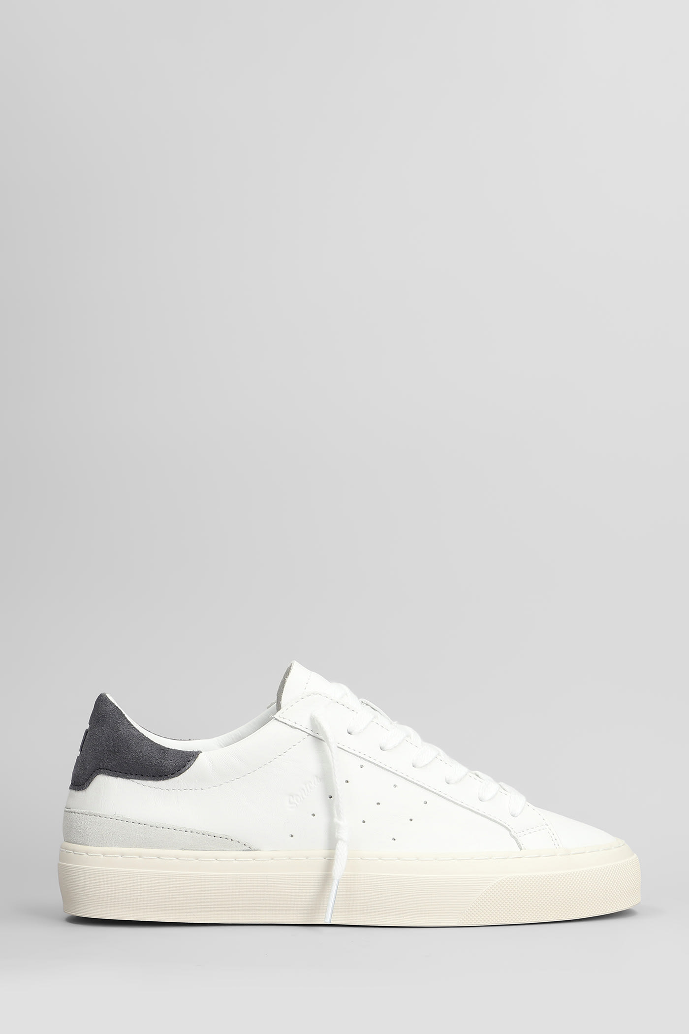 Shop Date Sonica Sneakers In White Leather