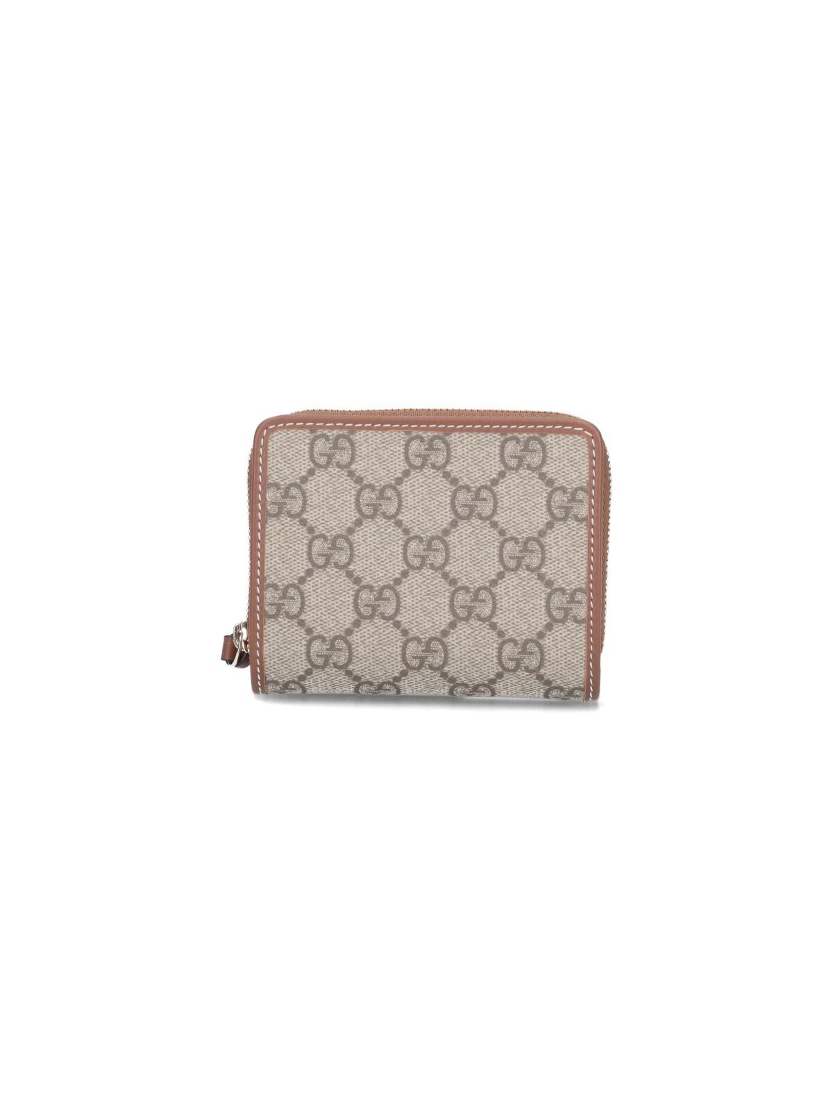Gucci Mini Wallet Gg Emblem In Gray