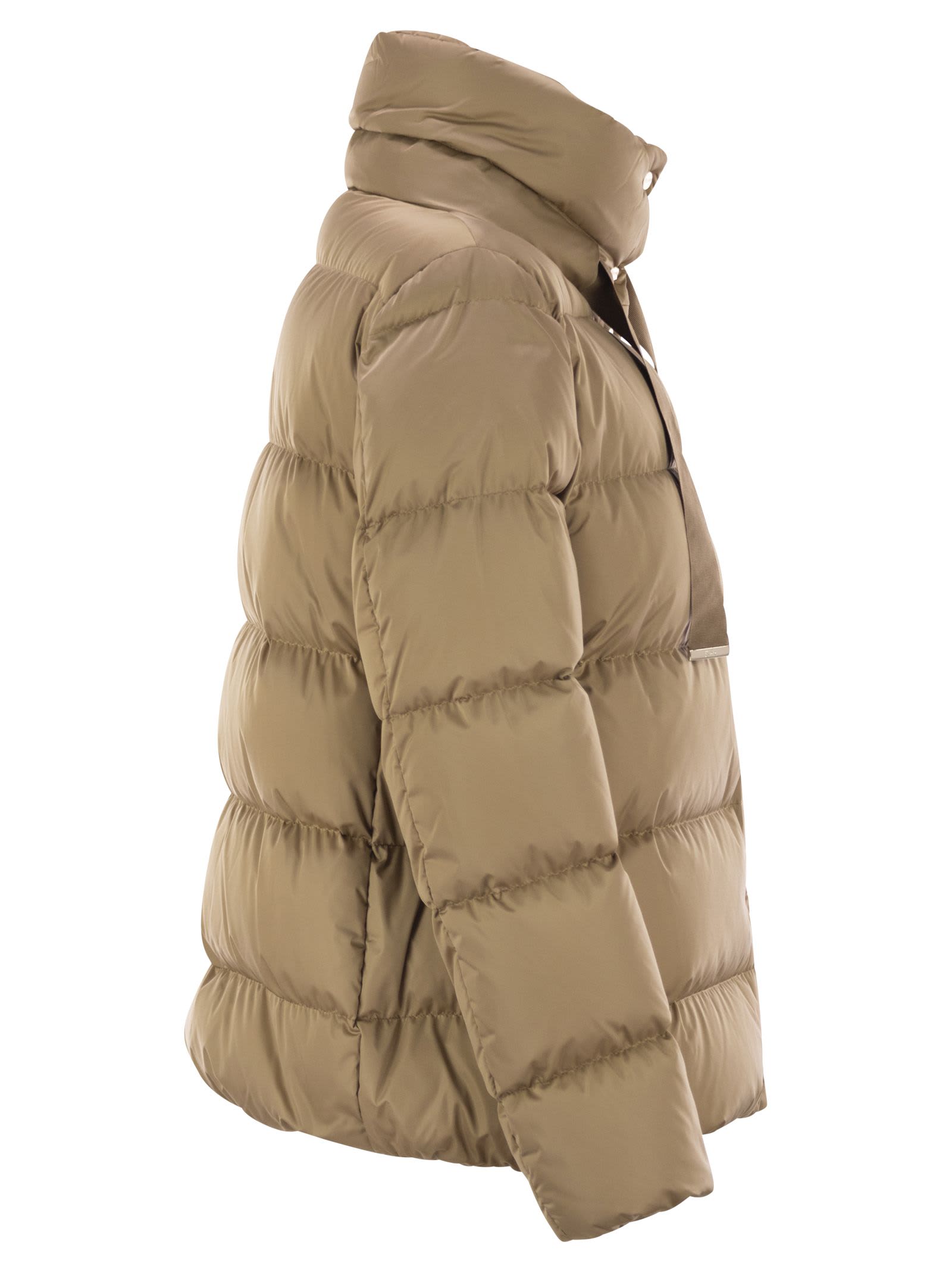 HERNO DOWN JACKET WITH RING COLLAR 