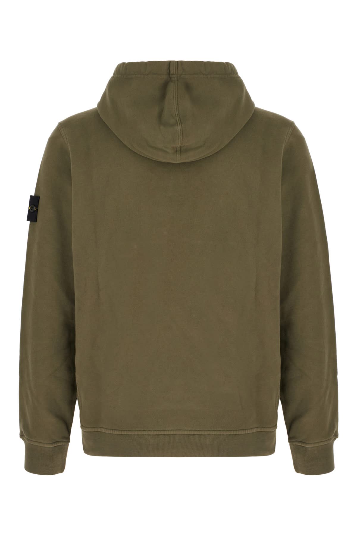 Stone Island Olive Green Cotton Sweater In Green