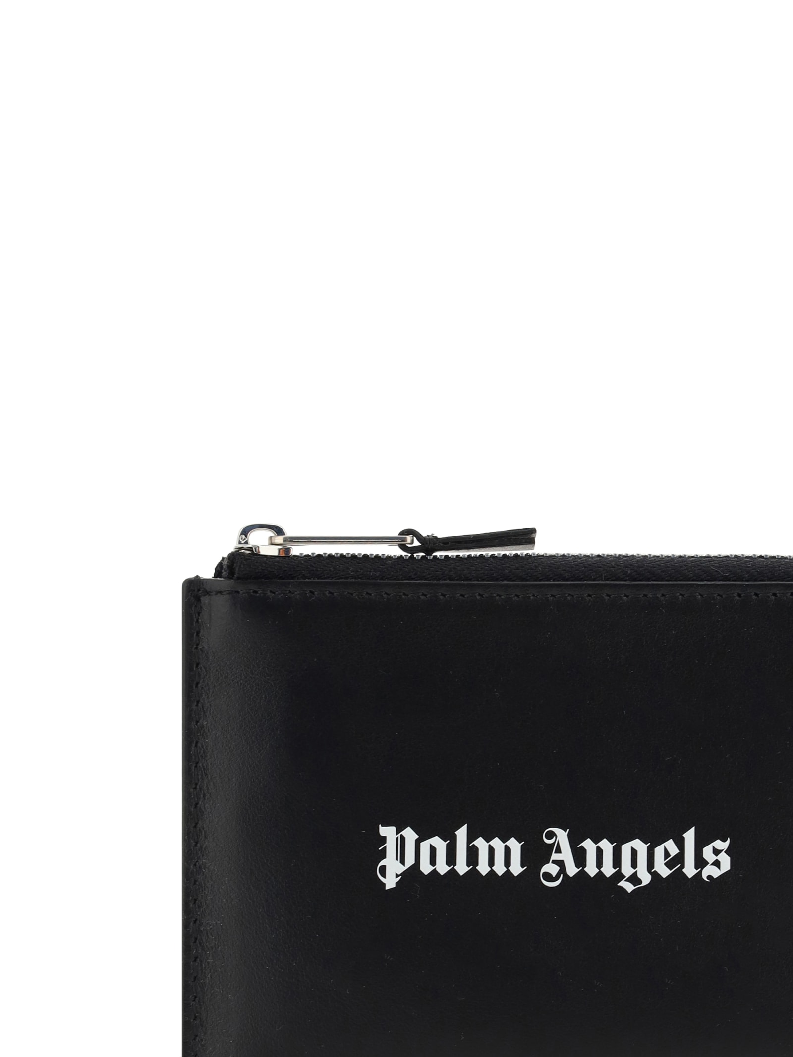 Shop Palm Angels Card Case In Nero/off White