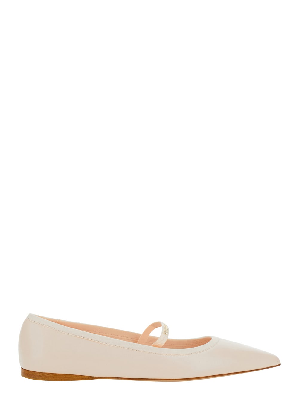 carice Pink Ballerinas With Tie-ankle Laces In Leather Woman