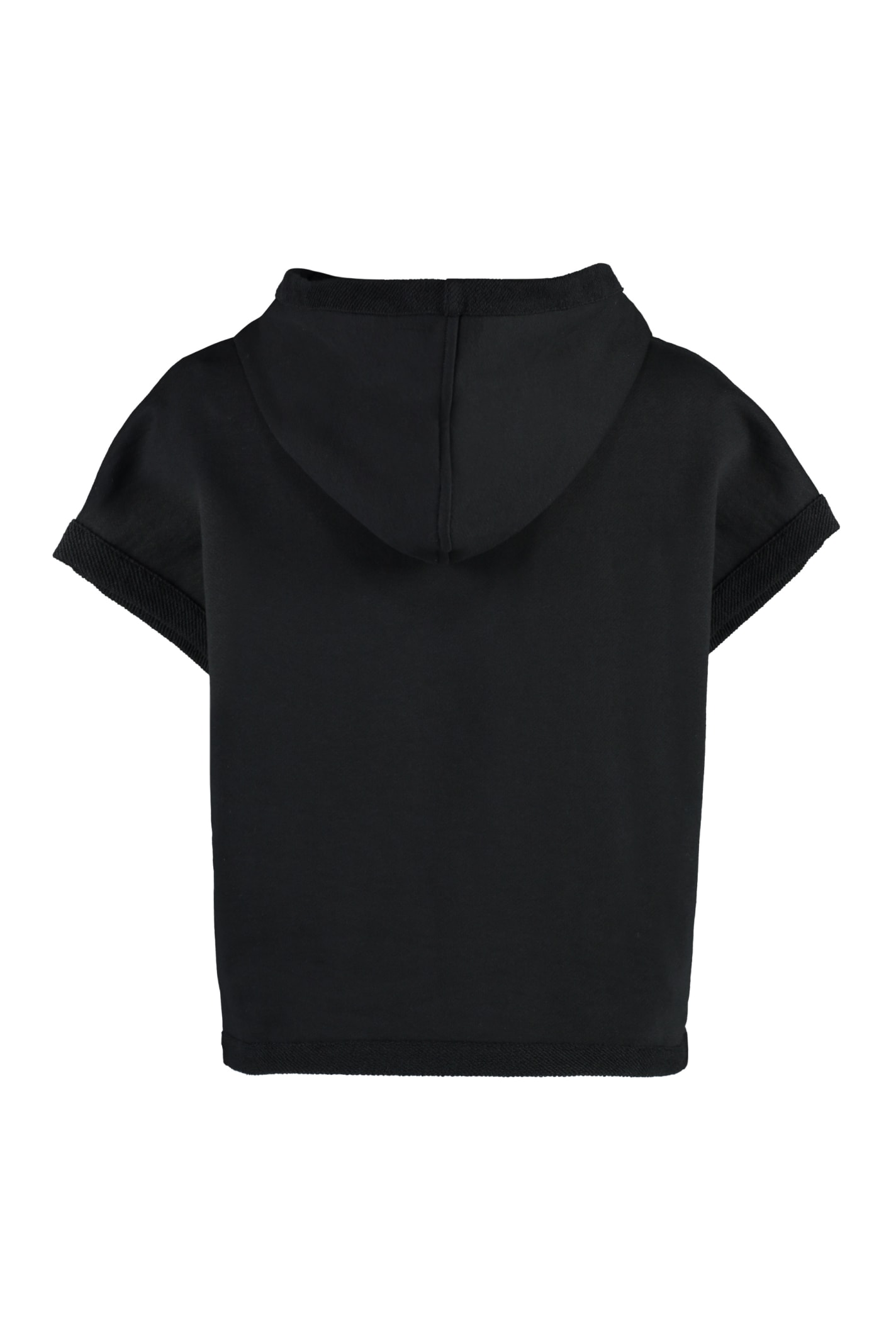 Shop Emilio Pucci Sleeveless Cotton Sweatshirt In Black