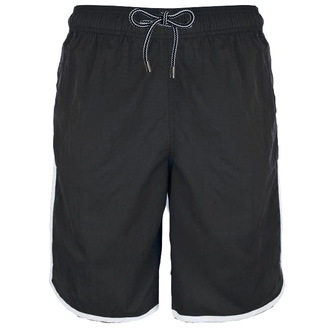 Mc2 Saint Barth Boardshort Solid Black In Black