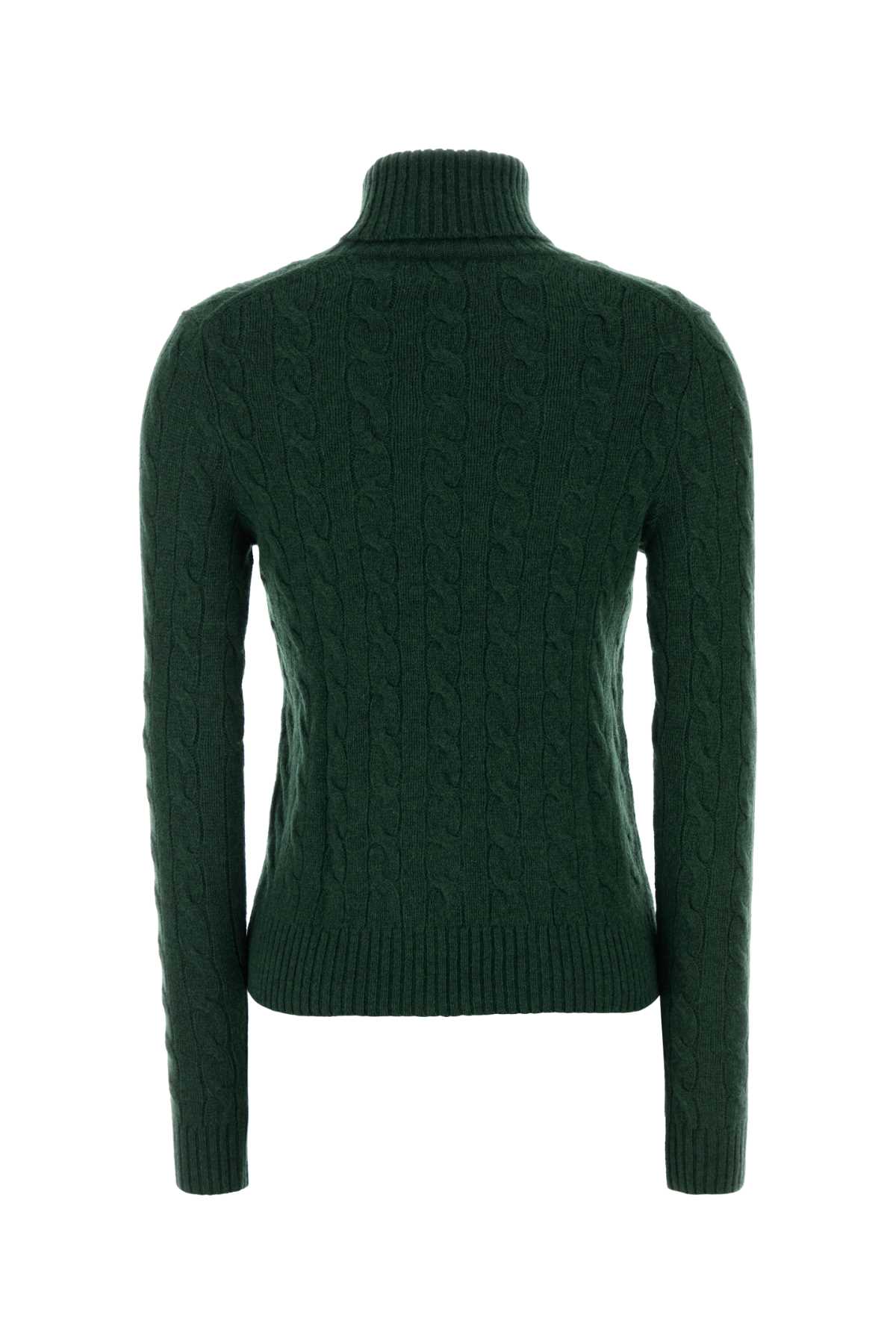 Ralph Lauren Bottle Green Wool Blend Sweater In Green