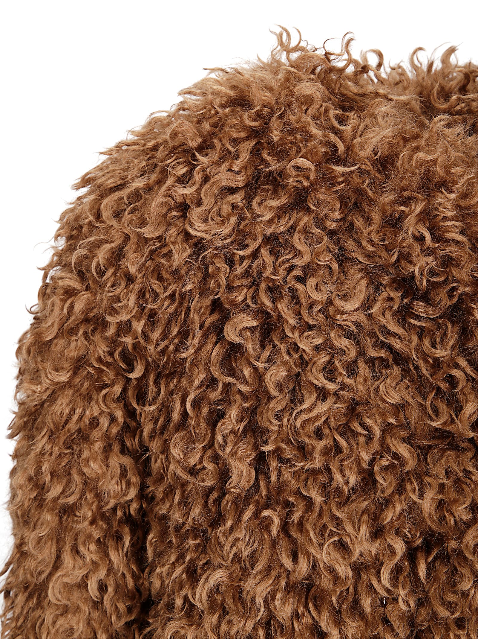 Tagliatore Short Fur Coat In Synthetic Fabric In Brown