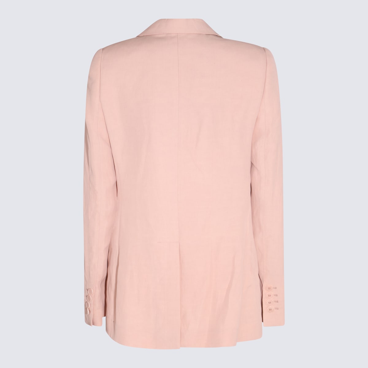 Shop Stella Mccartney Rose Viscose And Linend Blazer In Pink