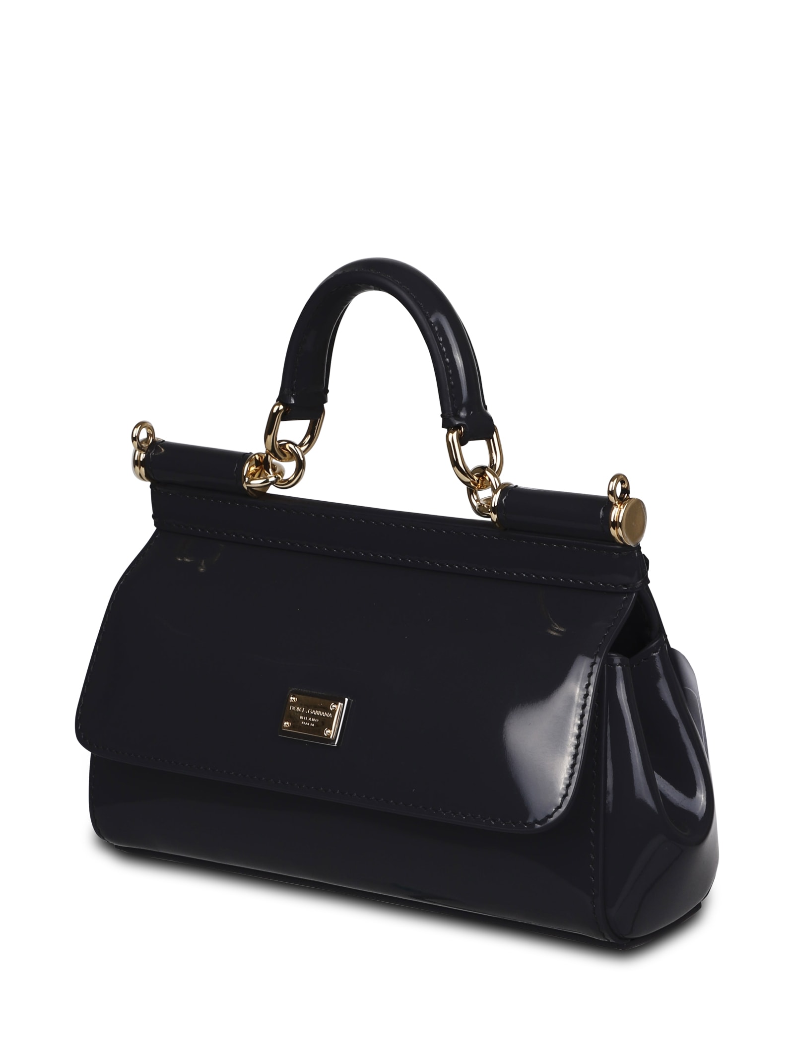 Shop Dolce & Gabbana Sicily Polished Handbag