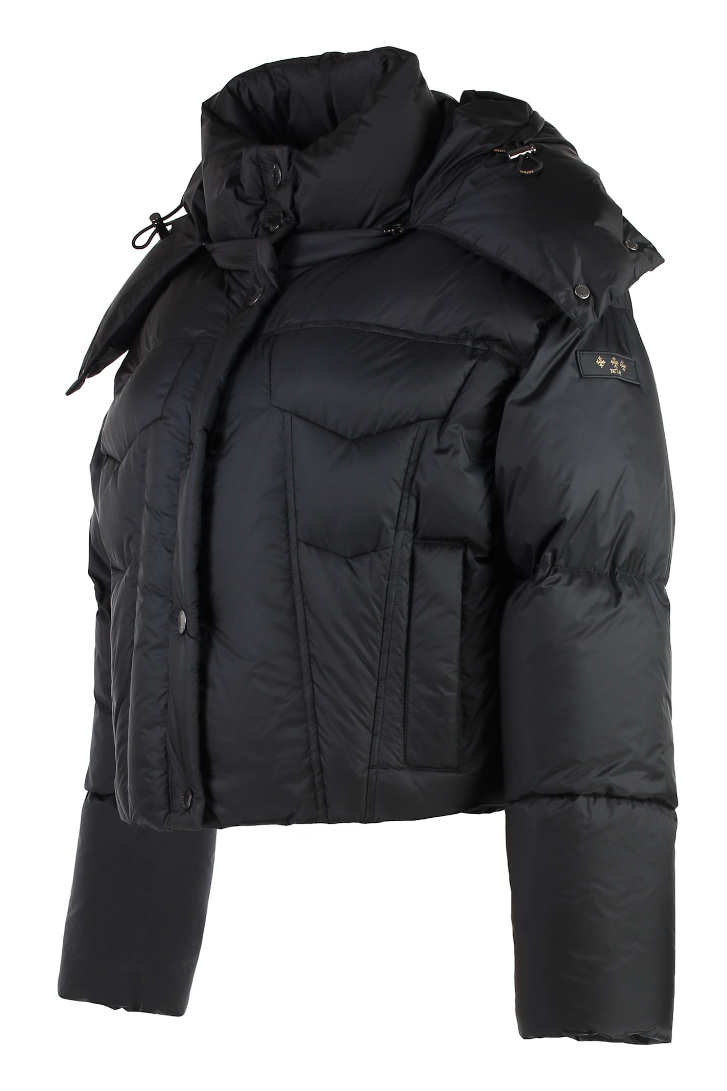 Shop Tatras Spira Hooded Down Jacket In Black