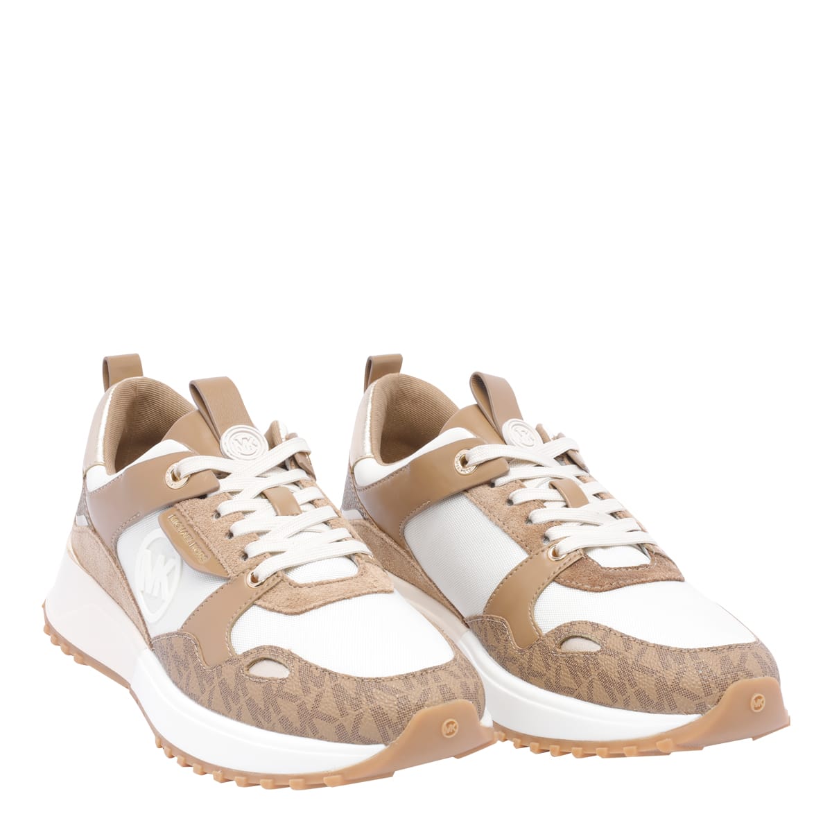 Michael Michael Kors Colourblock Sneakers In Beige