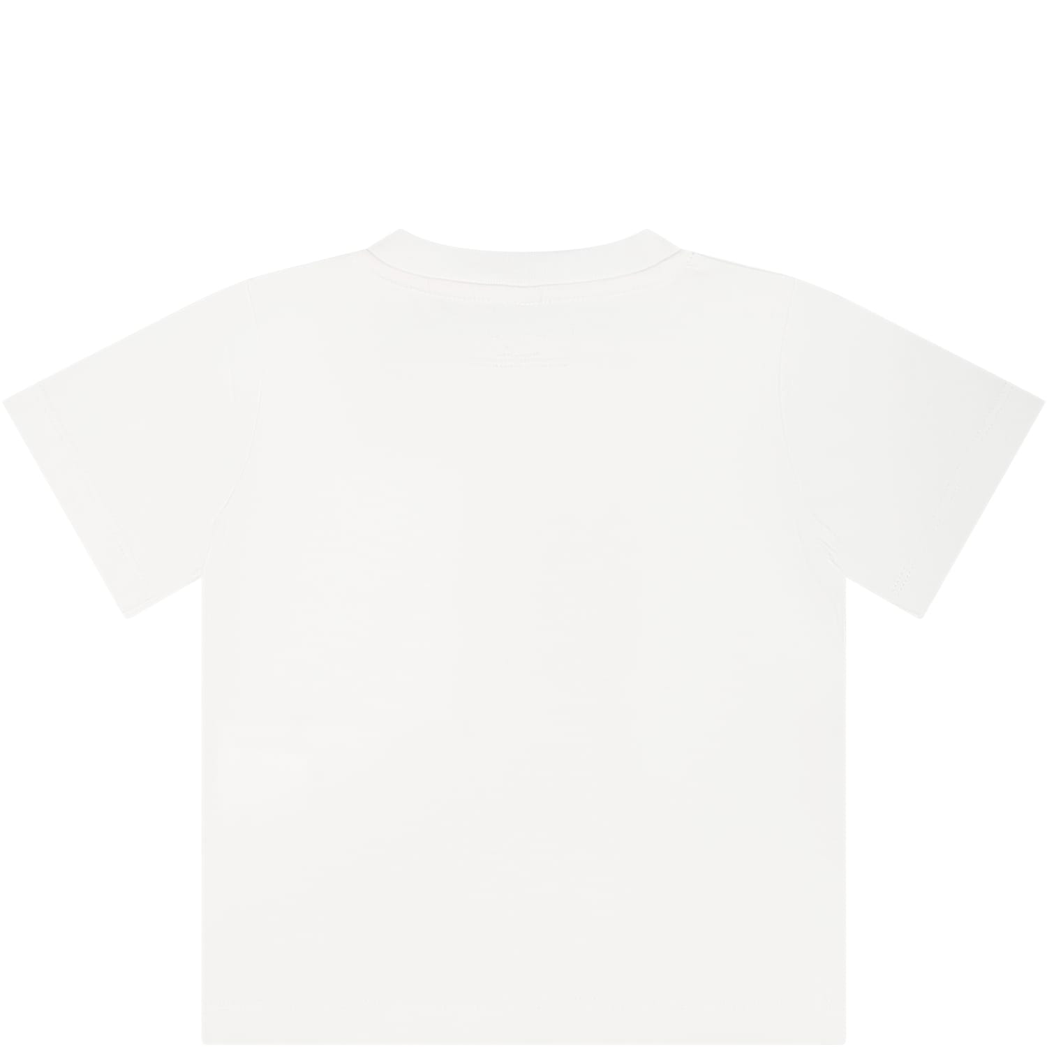 Shop Stella Mccartney White T-shirt For Baby Boy With Hamburger Print