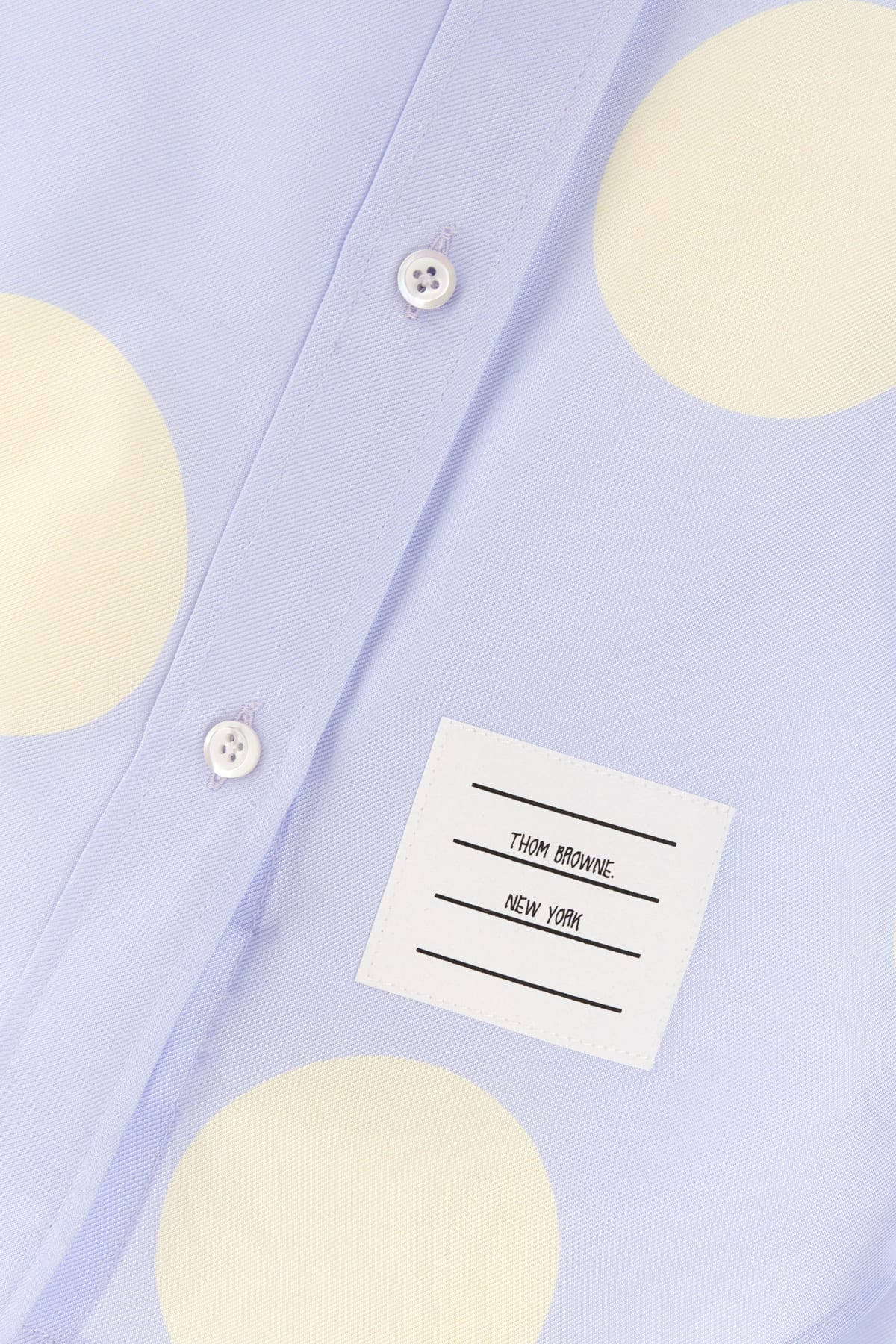 Thom Browne Polkadot Print Silk Shirt In 480