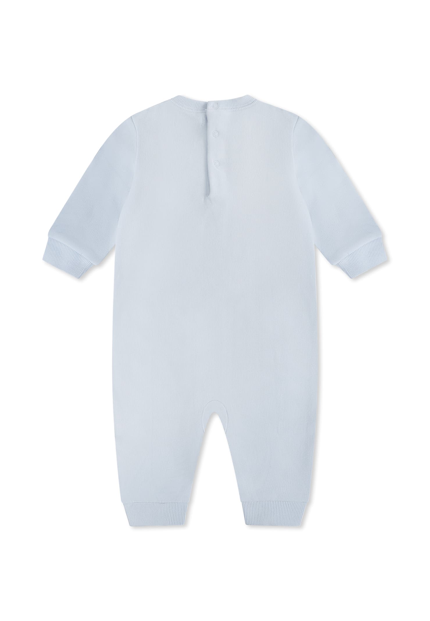 Ralph Lauren Light Blue Babygrow For Baby Boy With Polo Bear In White