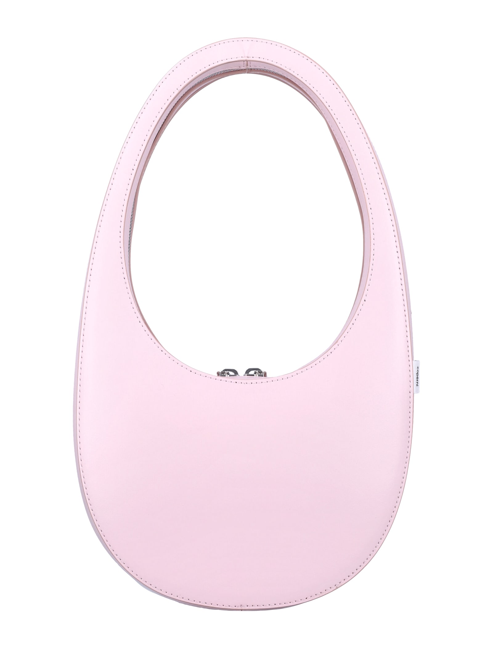 Coperni Curved Smooth Top Handle Shoulder Bag In Pink