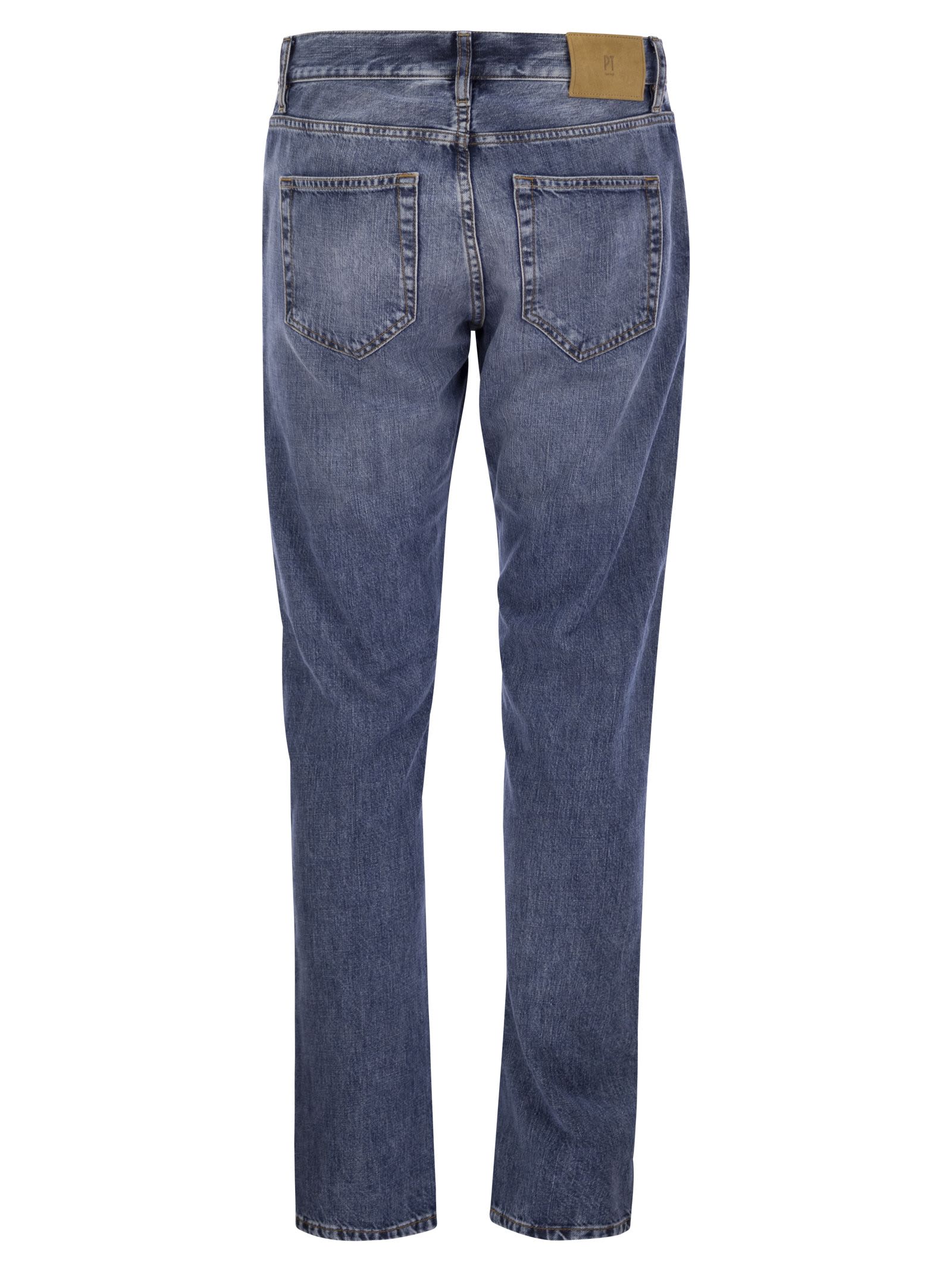 Shop Pt Torino Breakbeat - Straight-leg Jeans In Medium Denim