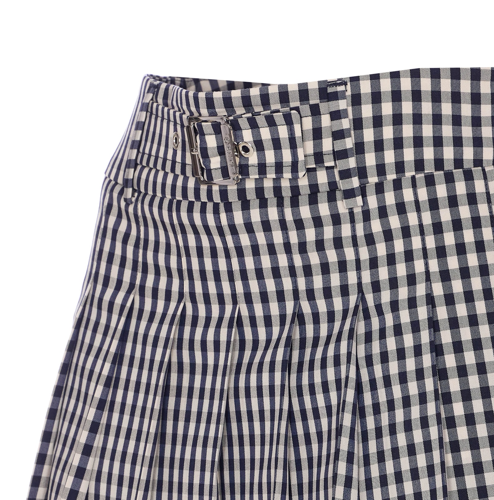 Liu •jo Liu Jo Check Pattern Pleated Miniskirt With Belt Loops