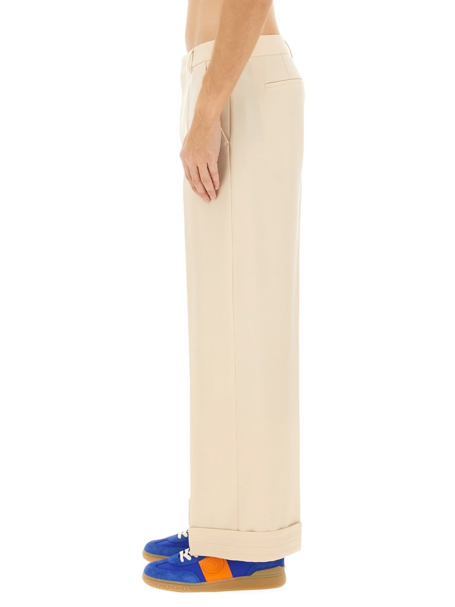 Valentino Virgin Wool Pants In Neutral