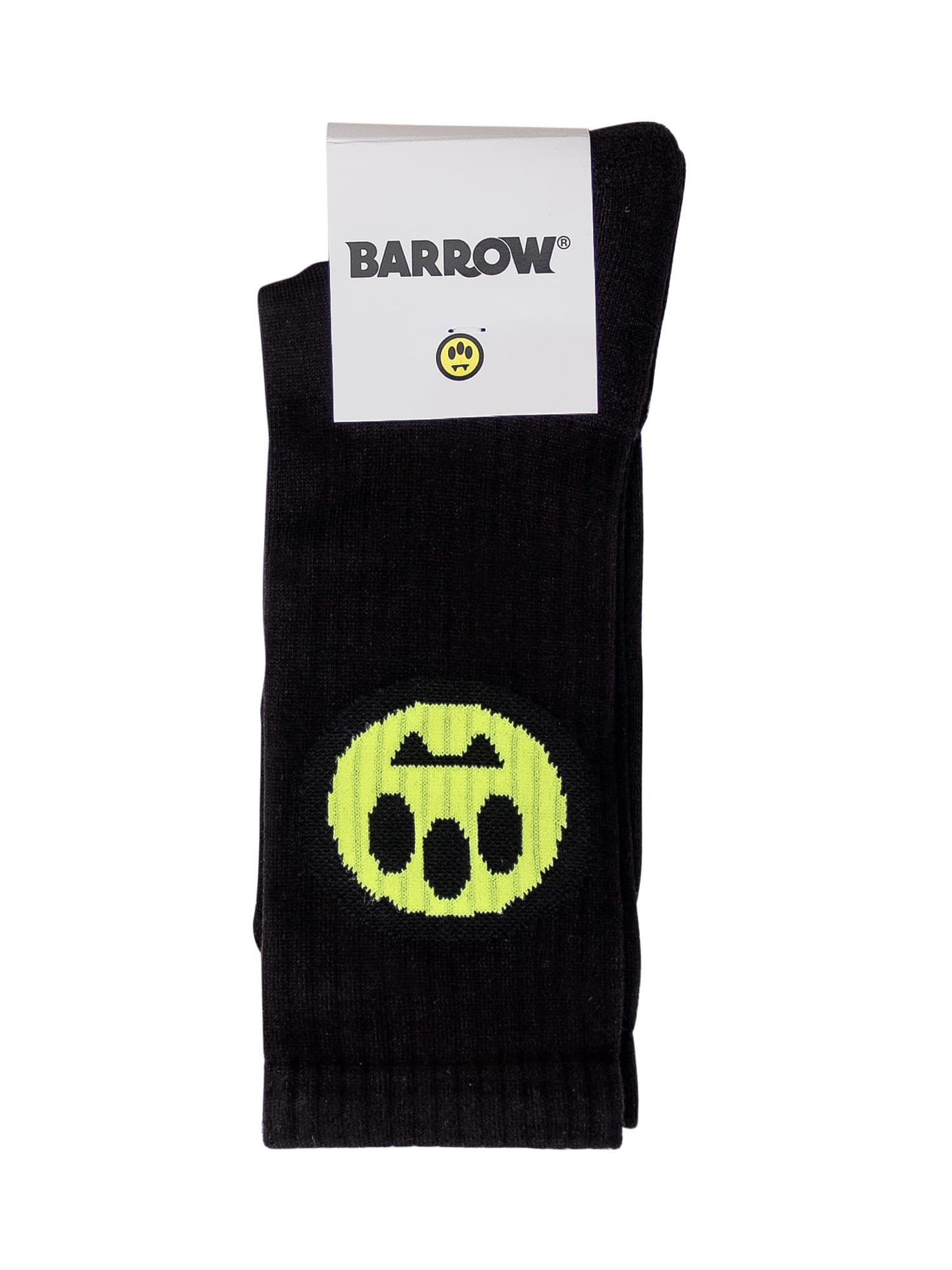Shop Barrow Smile Socks In Nero/black