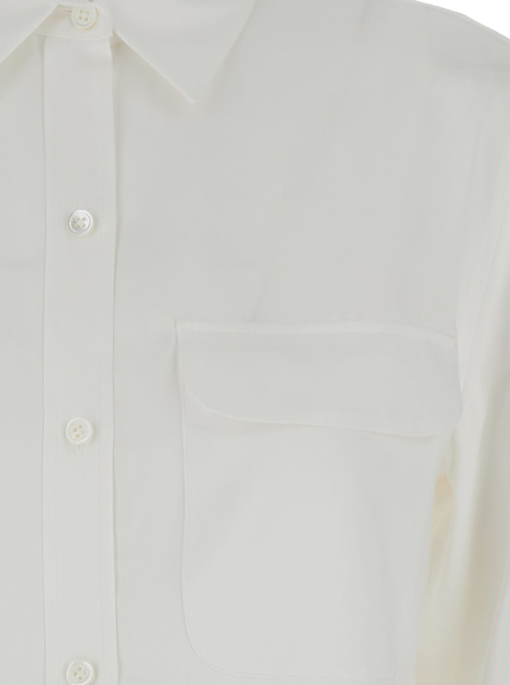 Shop Equipment Signature White Shirt With Patch Pockets In Satin Woman