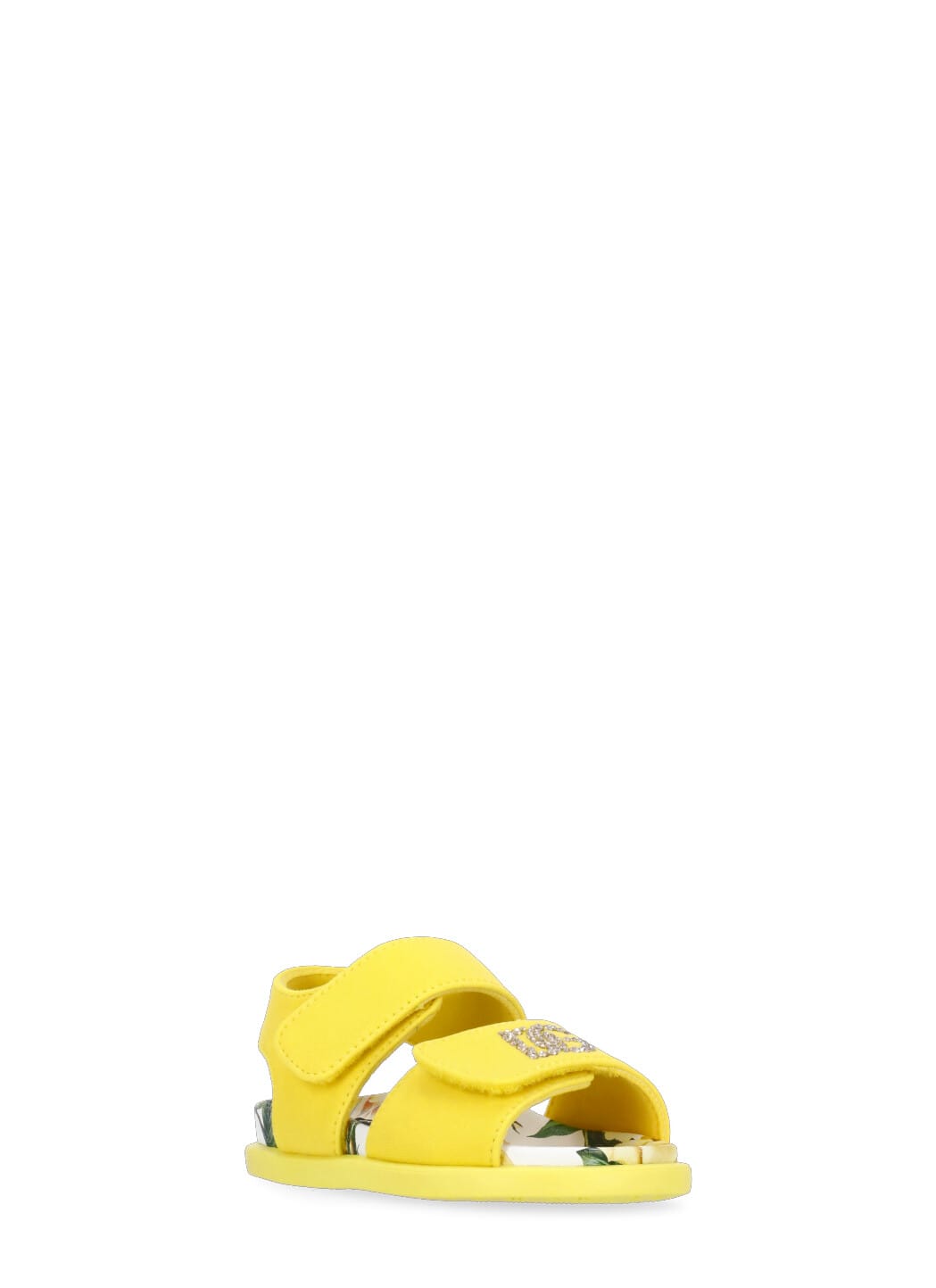 Shop Dolce & Gabbana Sandals With Logo In Yellow