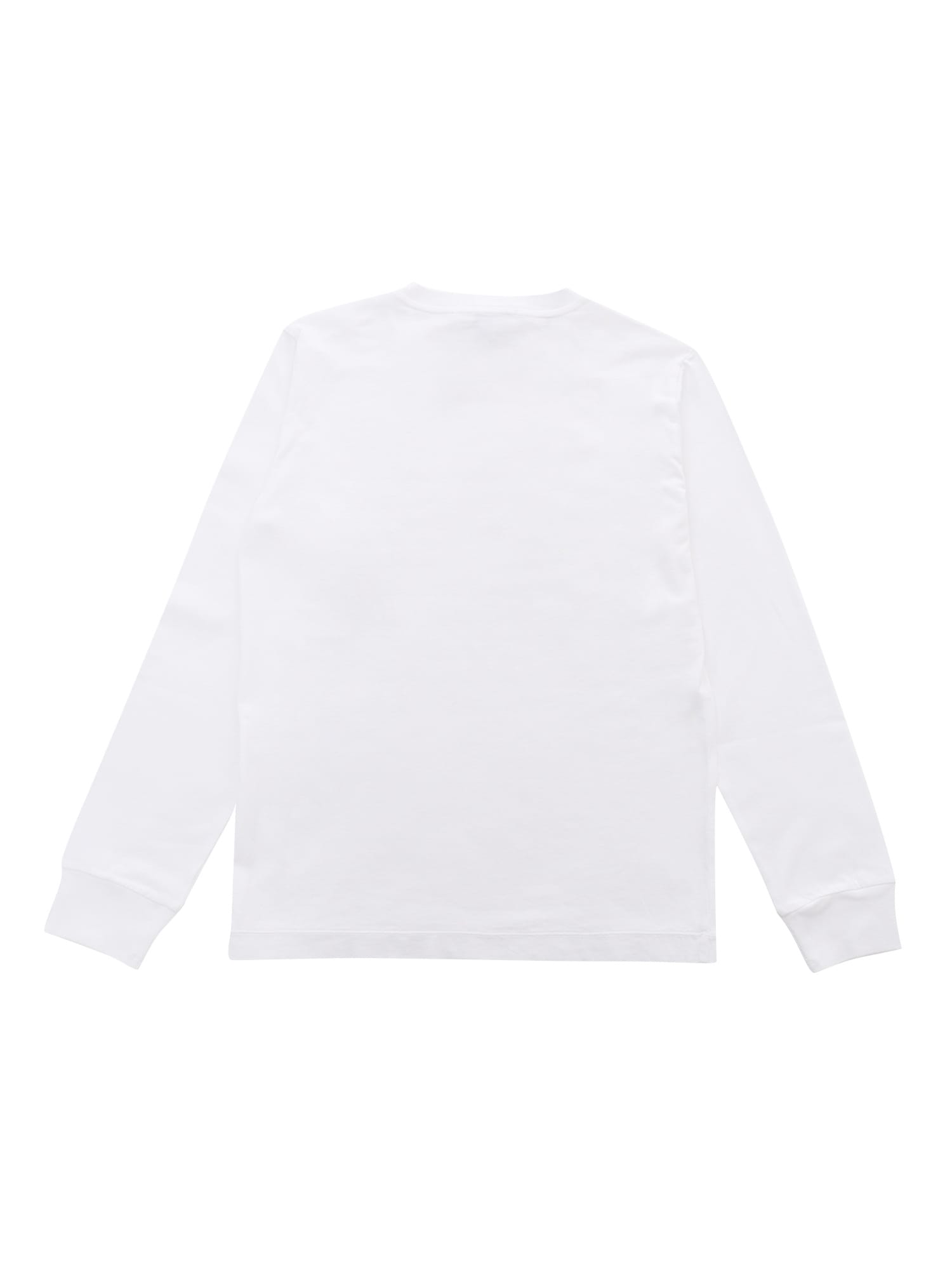 Shop Stone Island Junior White Sweater With Logo