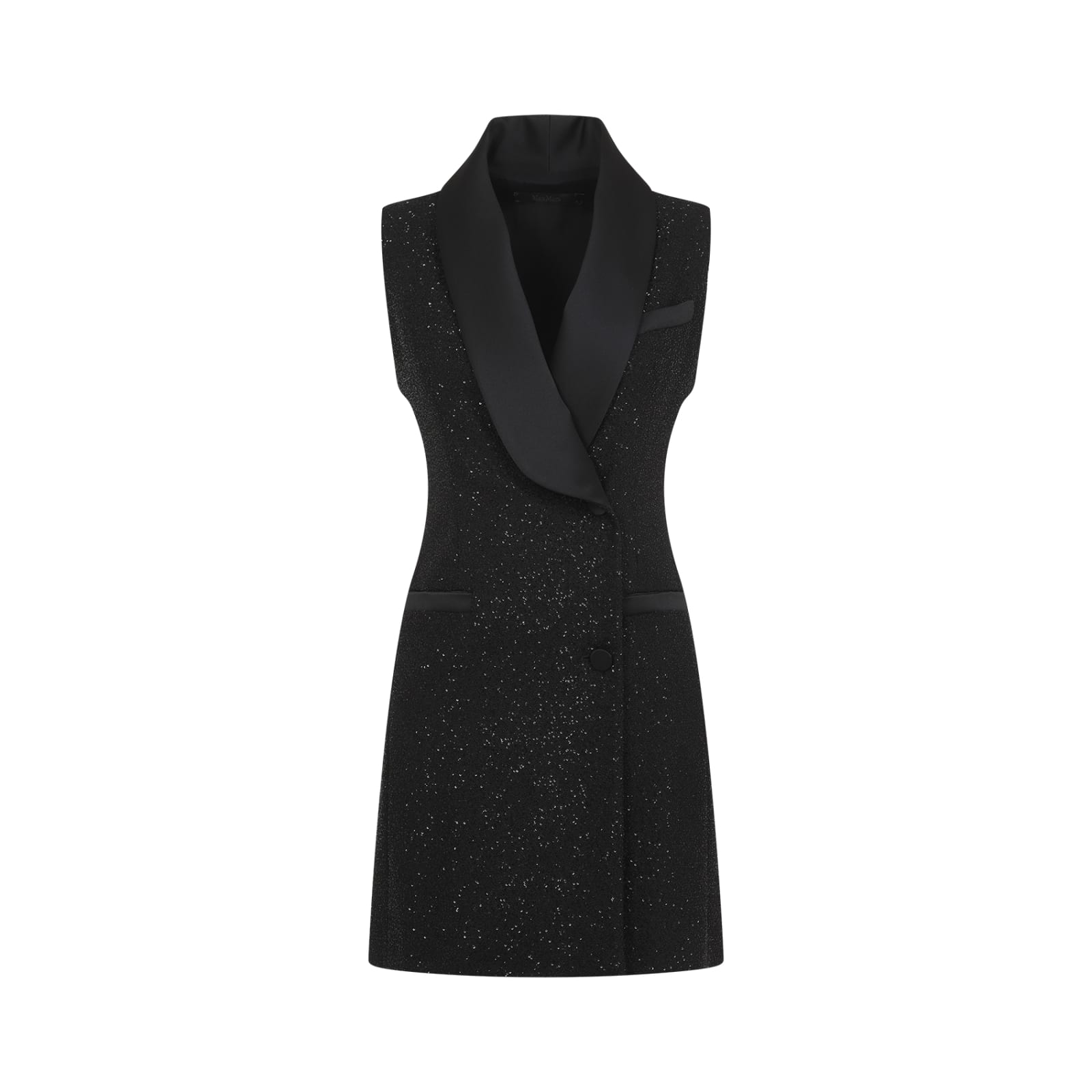 Shop Max Mara Eiffel Mini Dress In Nero