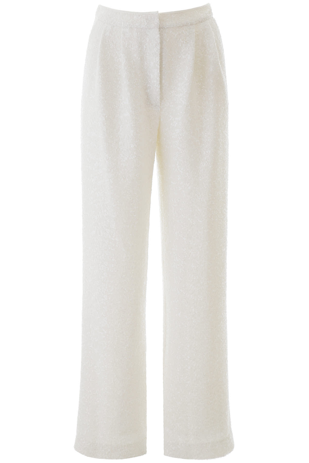 IN THE MOOD FOR LOVE SEQUINED PALAZZO PANTS,RIRI PANT WHITE
