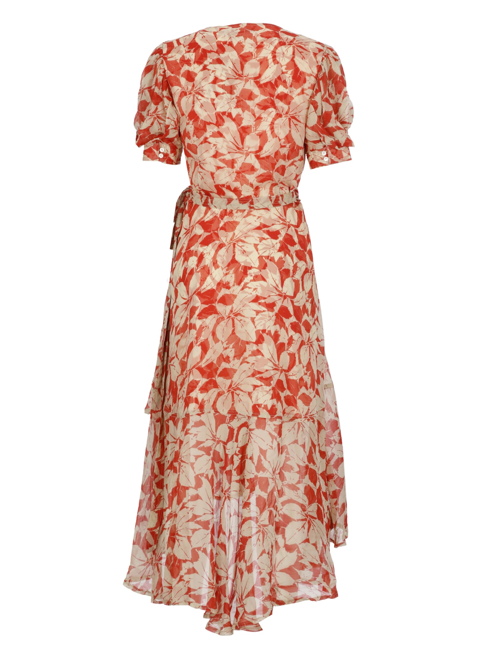 Shop Polo Ralph Lauren Georgette Ruffled Dress  In Multicolor