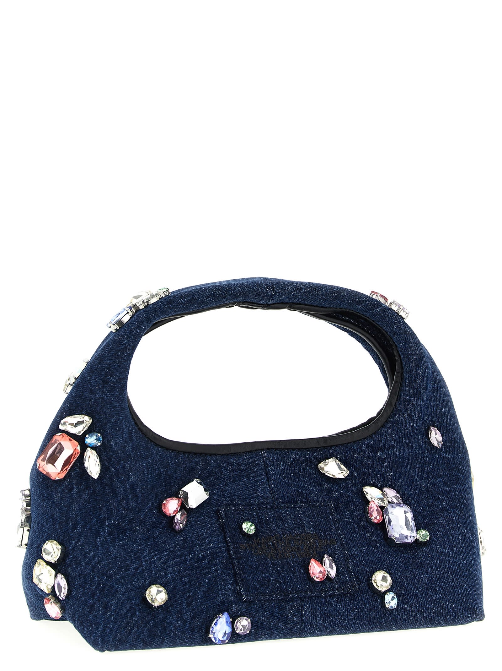 Marc Jacobs The Gem Denim Mini Sack Handbag In Blue