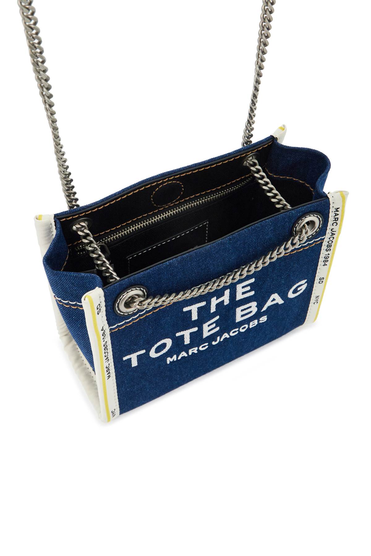 Marc Jacobs The Denim Chain Crossbody Tote Crossbody Bags In Darkwash