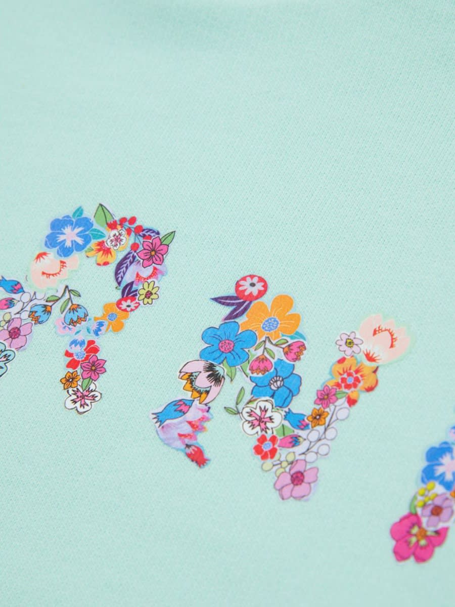 Marni Logo-print Sweatshirt In Baby Blue