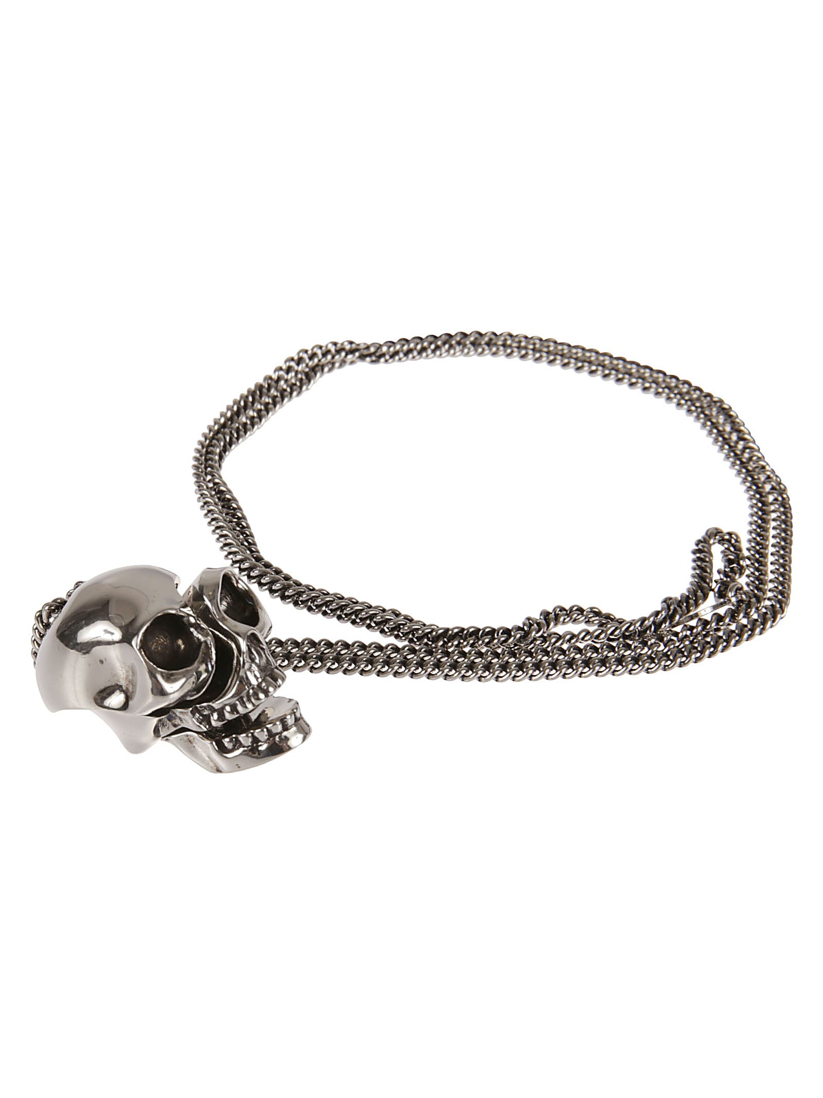 Alexander McQueen Divided Skull Pendant Necklace