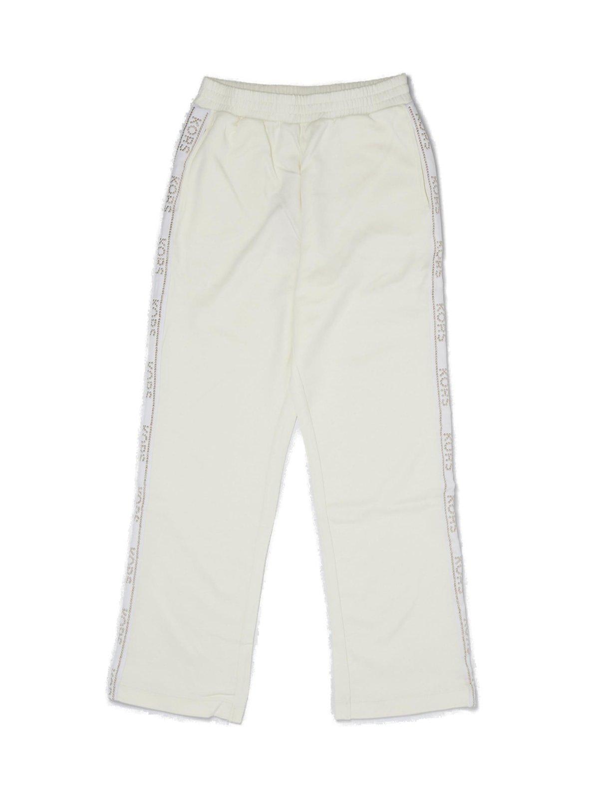 Shop Michael Kors Stud Embellished Jogging Trousers In Crema