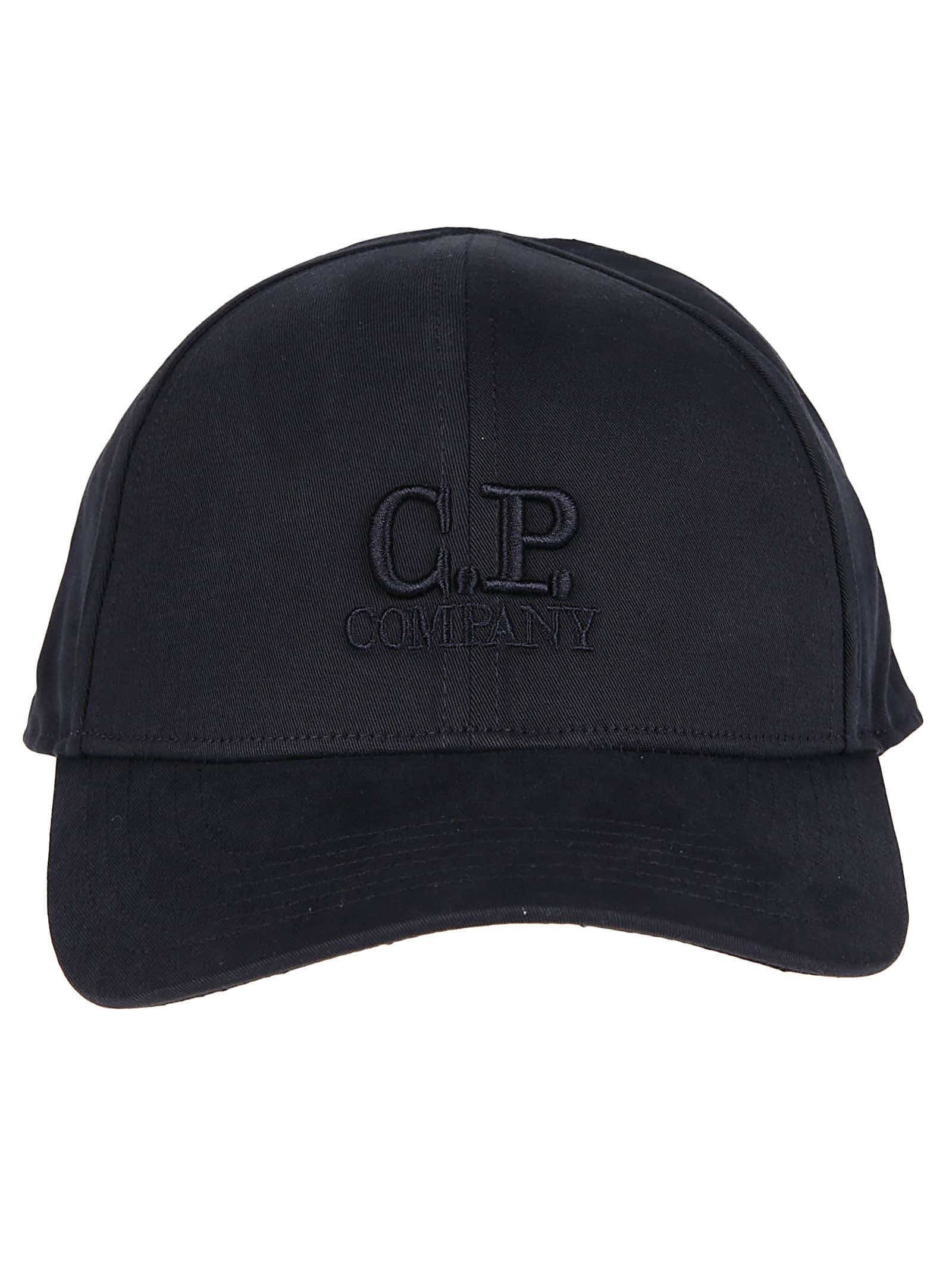 Shop C.p. Company Logo Baseball Cap In Total Eclipse