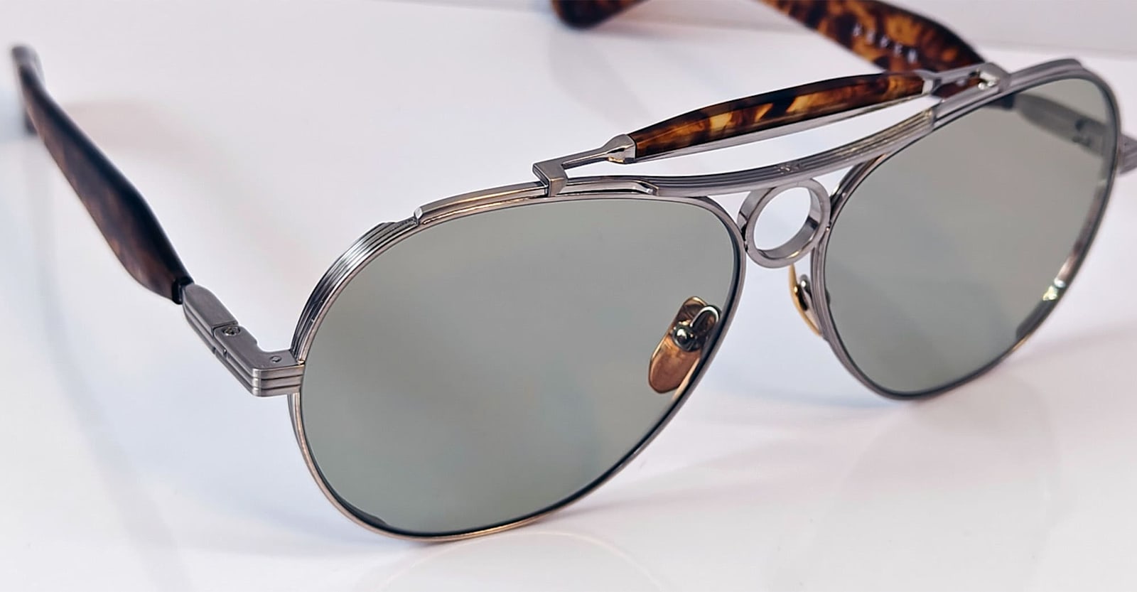 Shop Jacques Marie Mage Aspen - Silver Sunglasses In Silver/brown