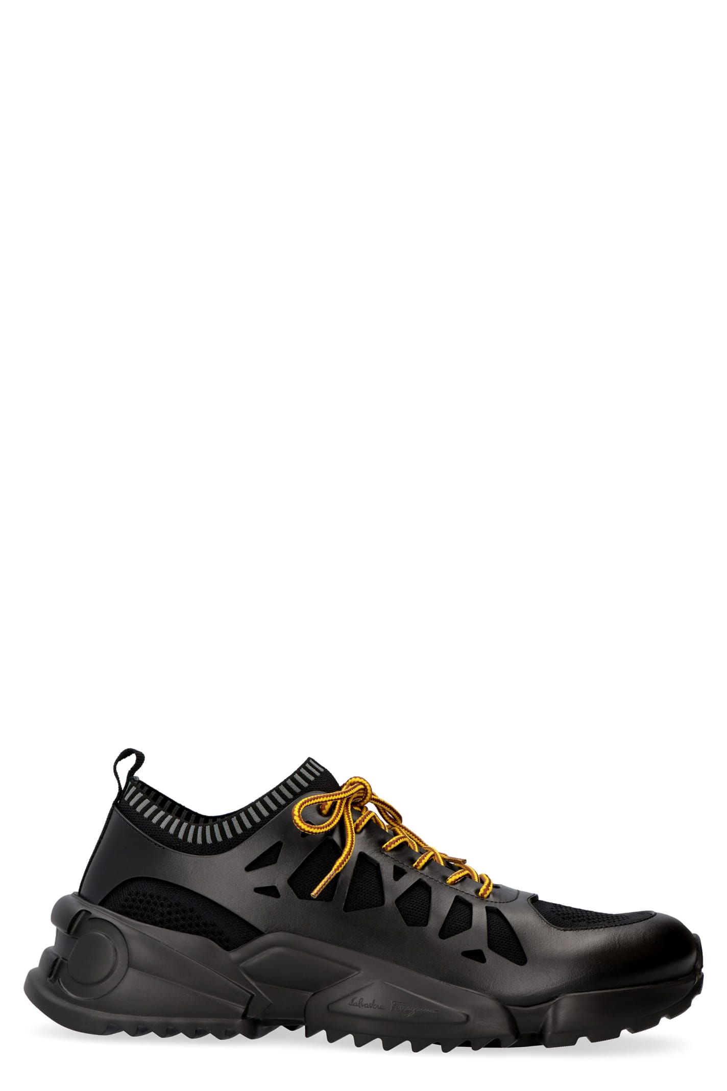 Salvatore Ferragamo Raintop Techno-fabric And Leather Sneakers