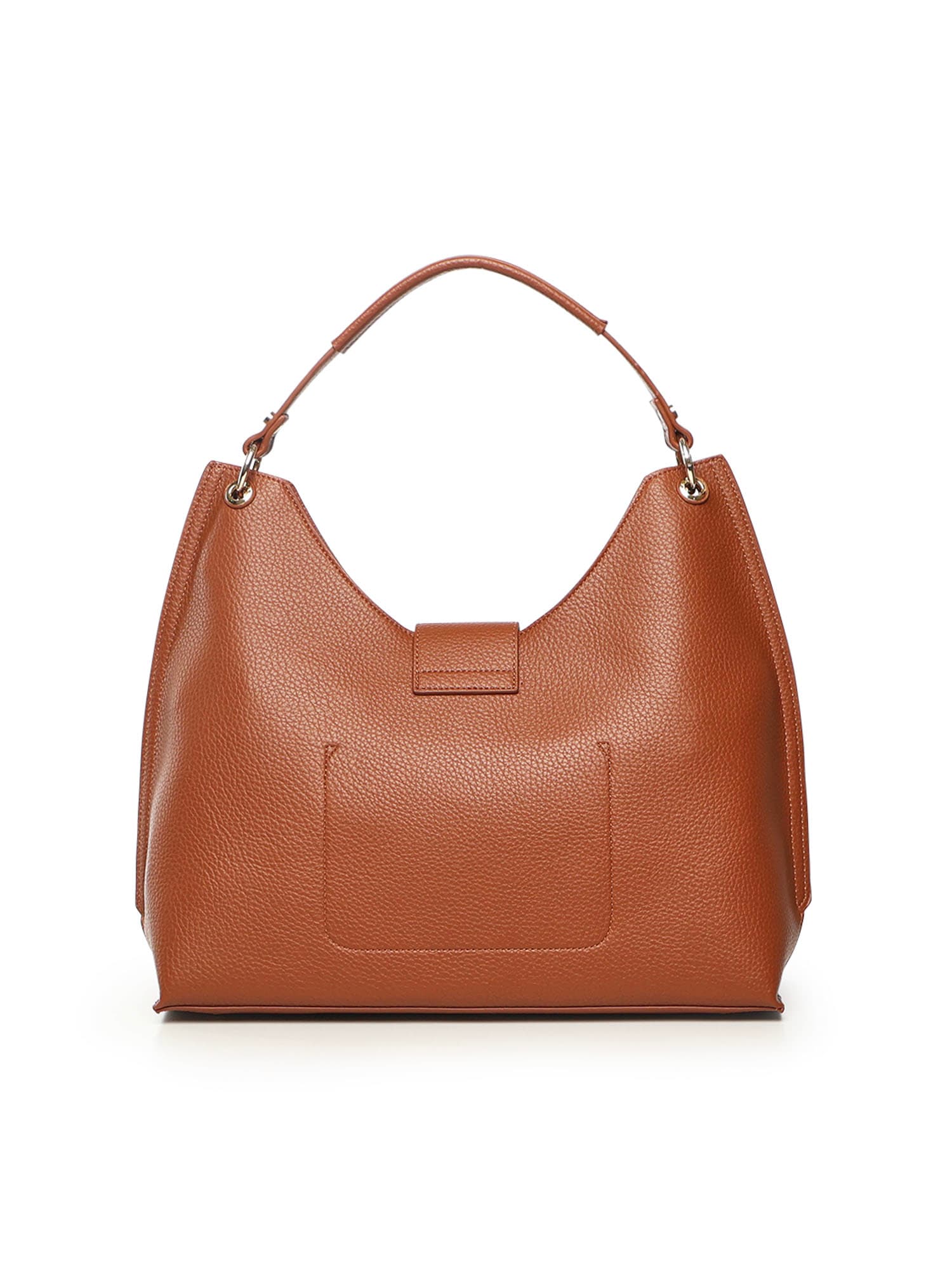 V73 Federica V Logo-plaque Shoulder Bag In Brown