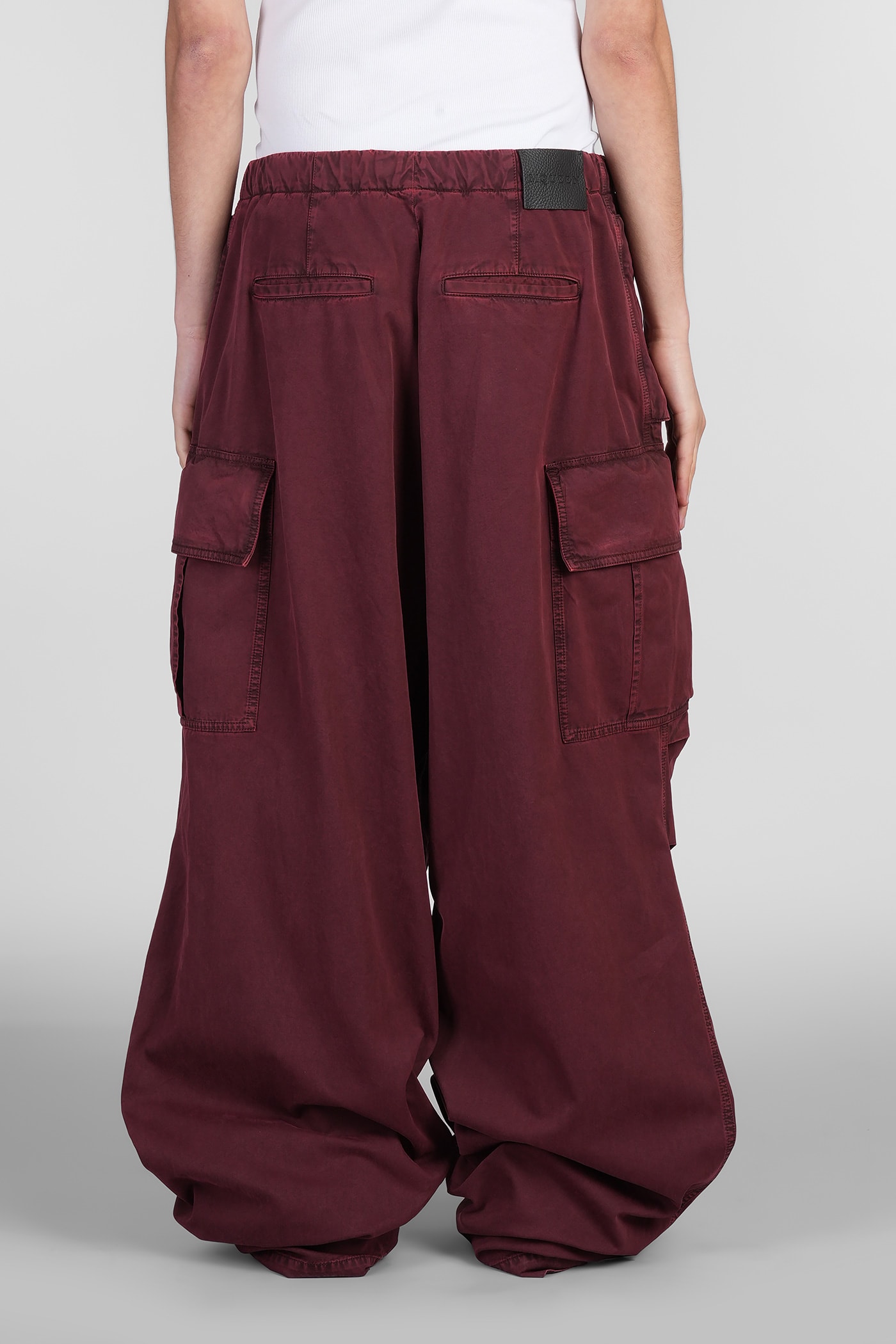 Alexander Mcqueen Pants In Bordeaux Cotton In Bordeaux