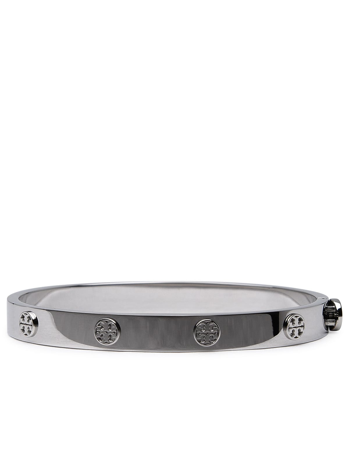 Shop Tory Burch Silver Steel Miller Bracelet In Tory Silver