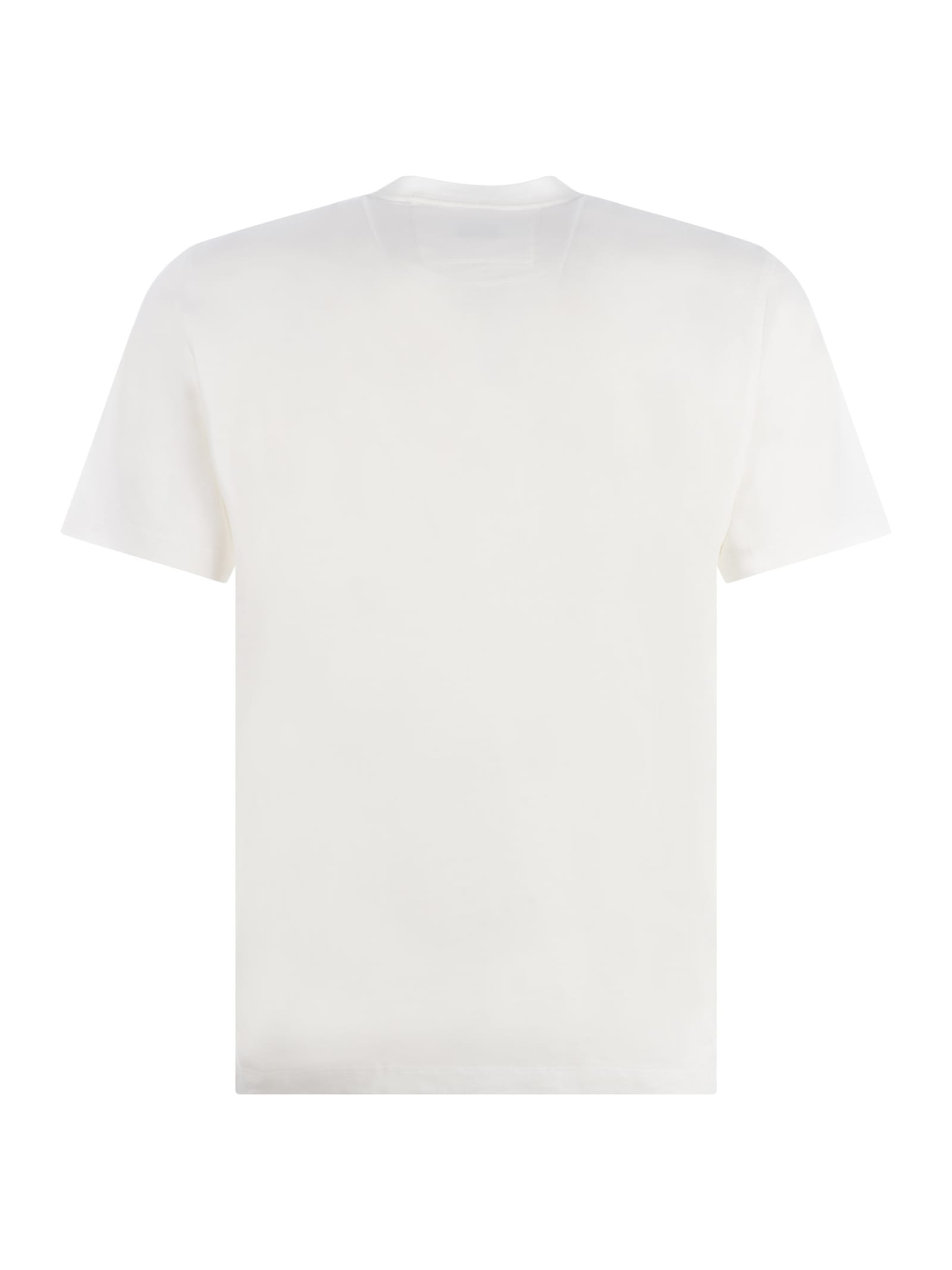 Shop C.p. Company T-shirt  In Cotton In Bianco