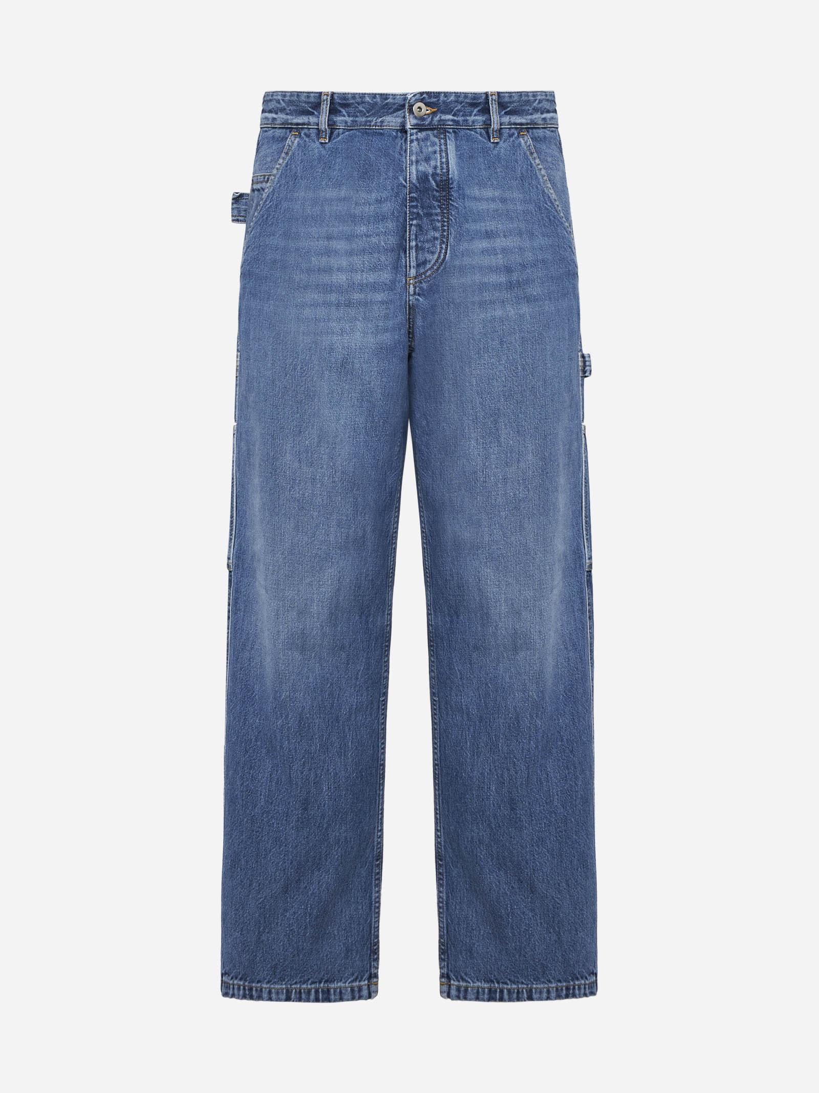 Shop Bottega Veneta Cargo Jeans In Blu