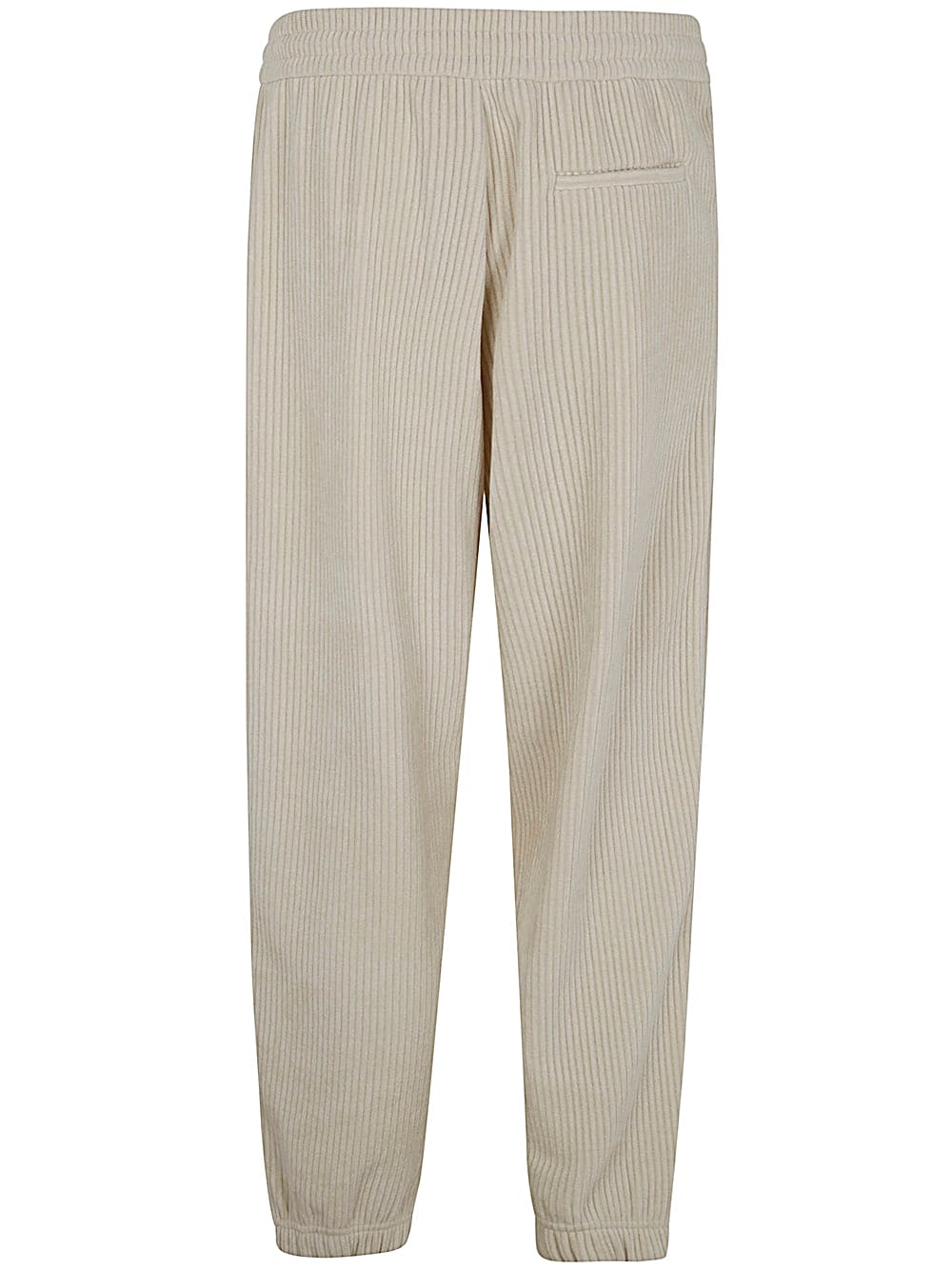 Shop Emporio Armani Trousers In White Foam