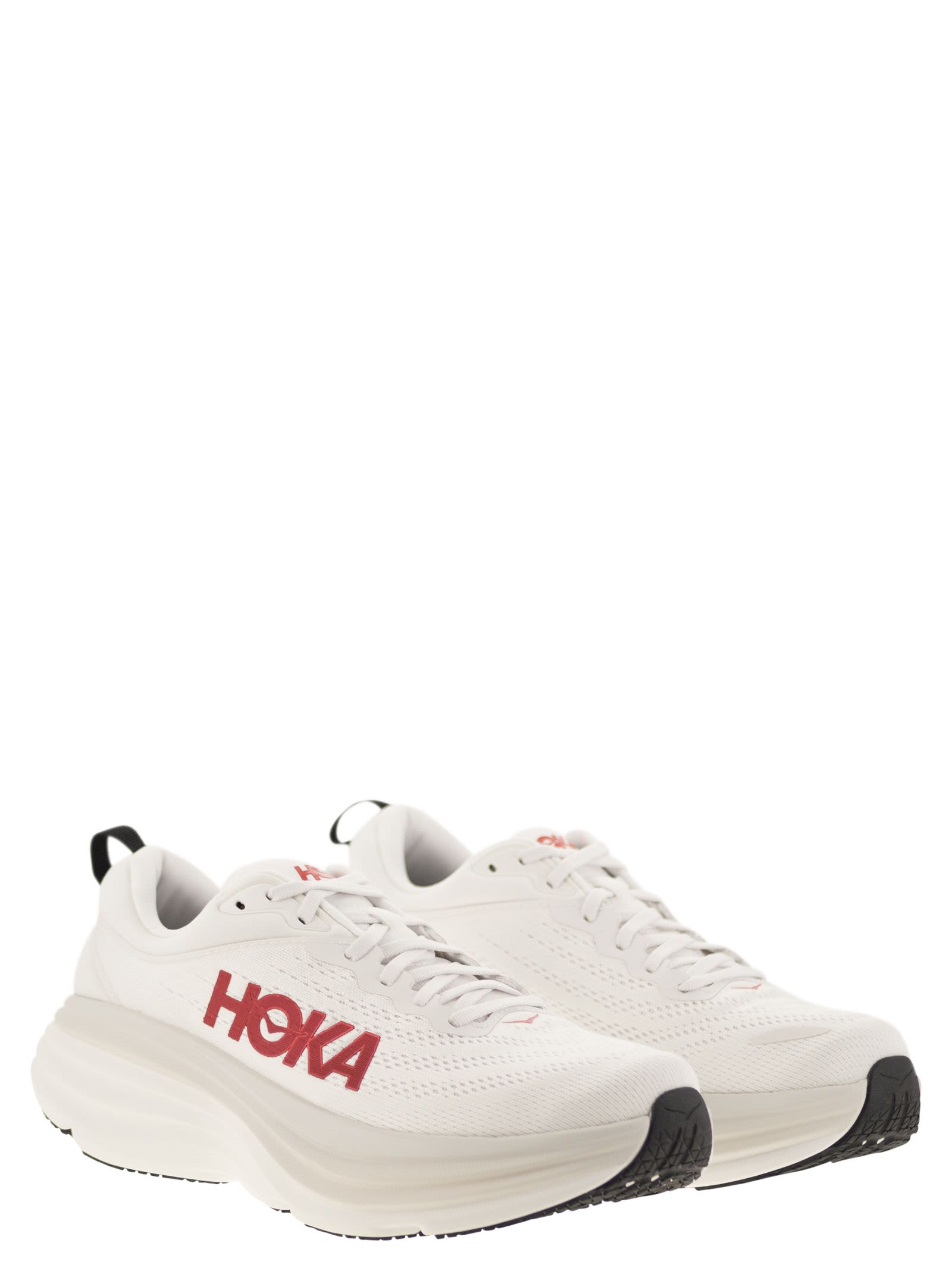 Shop Hoka Bondi 8 - Ultra-shortened Sports Shoe In White