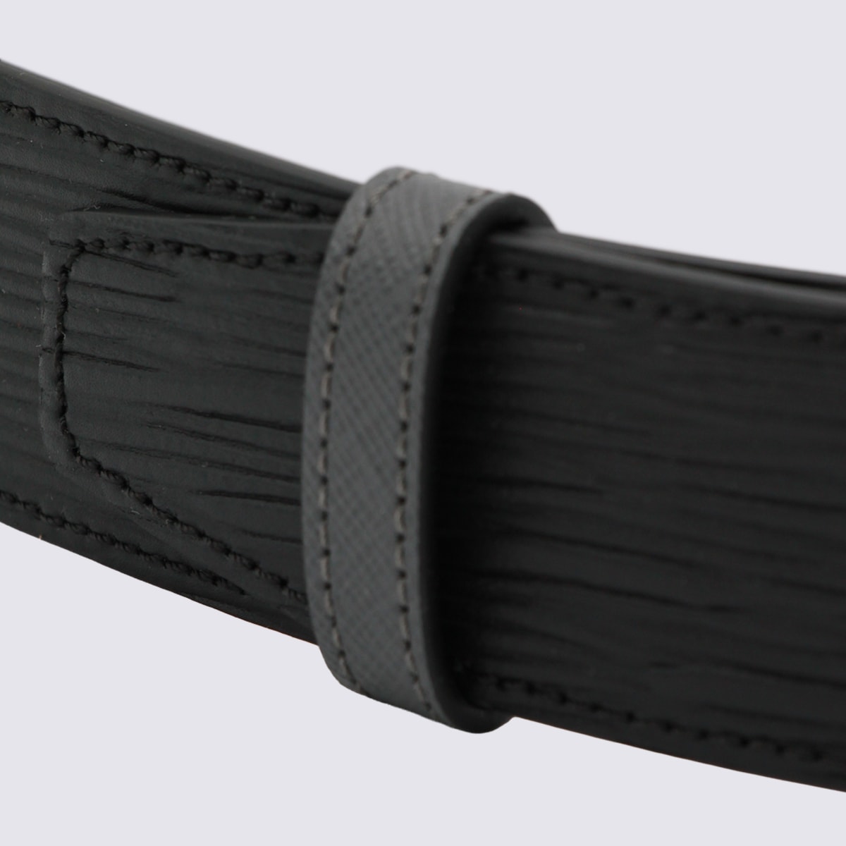 Montblanc Black Leather Belt In Black