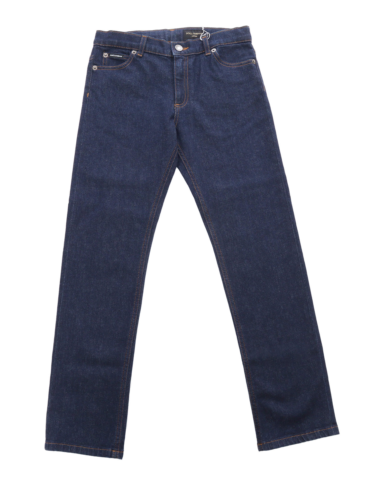 Dolce & Gabbana Kids' Stretch Jeans In Blue