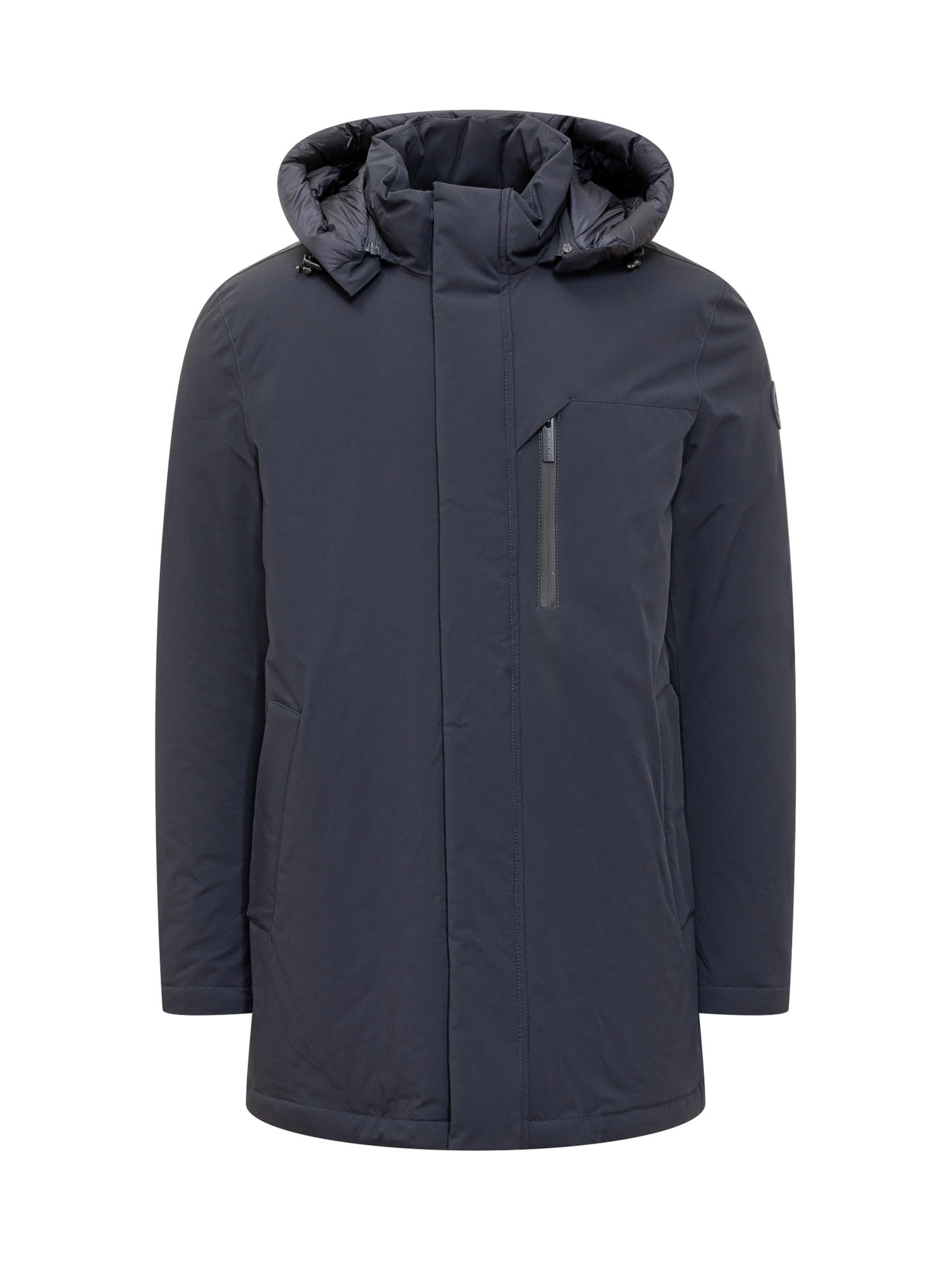 Shop Woolrich Mountain Parka In Melton Blue