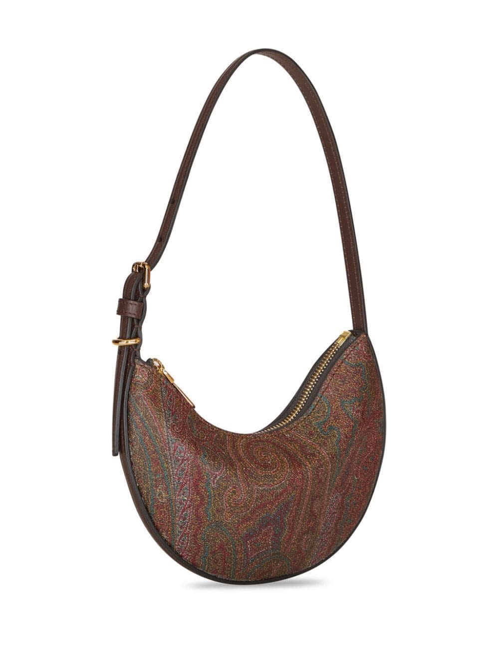 Shop Etro Brown Mini Essential Hobo Bag