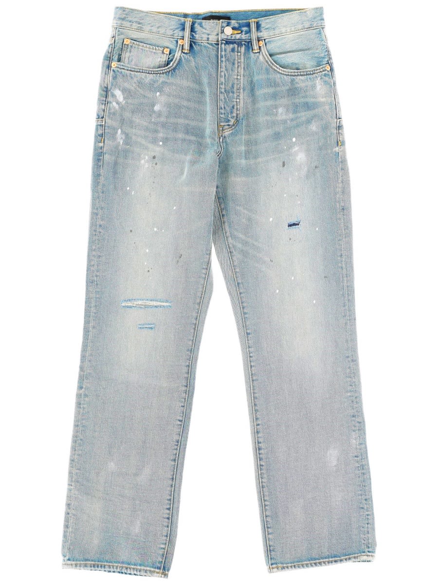 Purple Brand Jean Droit - Bleu Clair