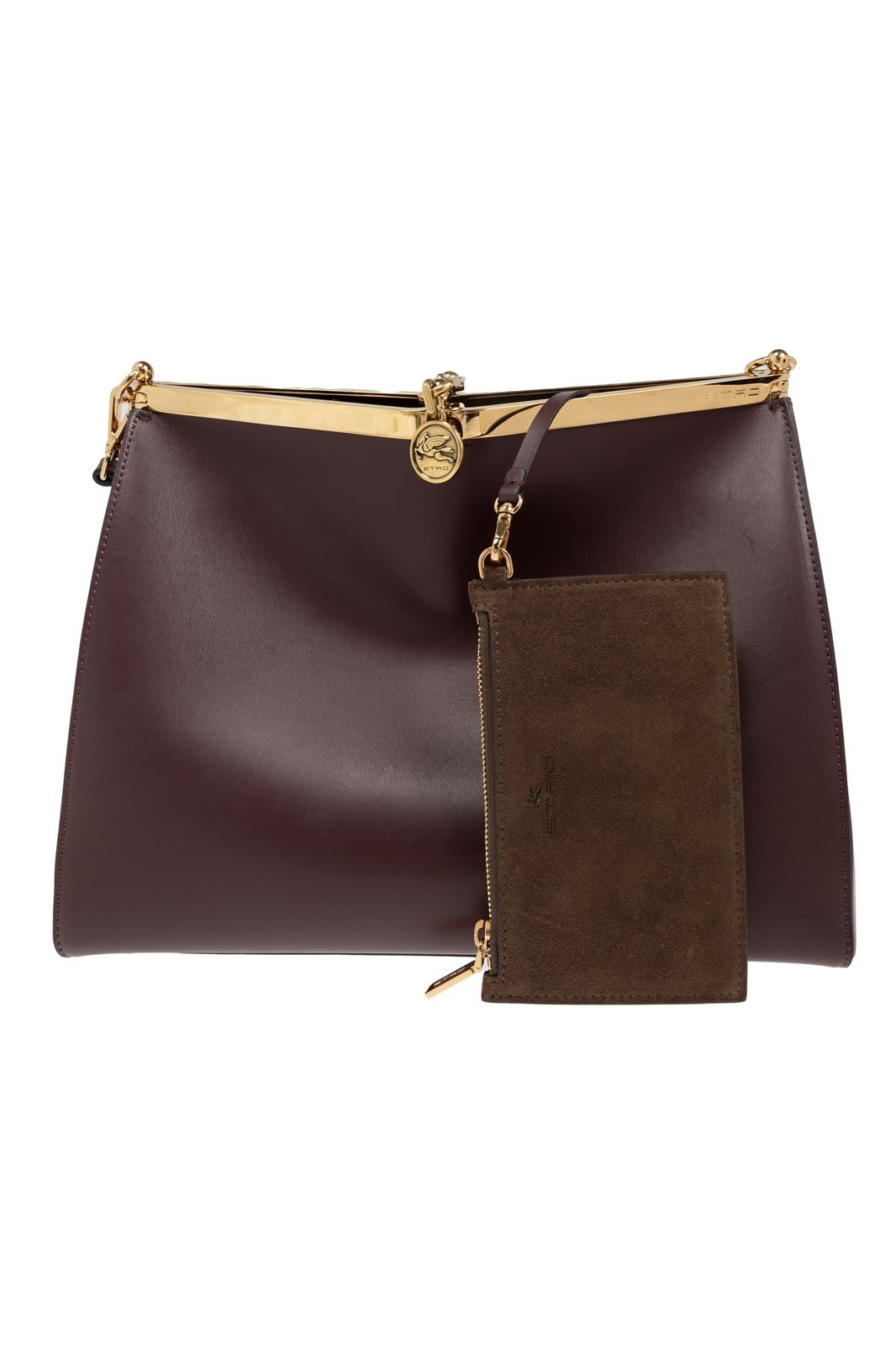 Shop Etro Large Vela Clasp Fastened Shoulder Bag In Burgundy