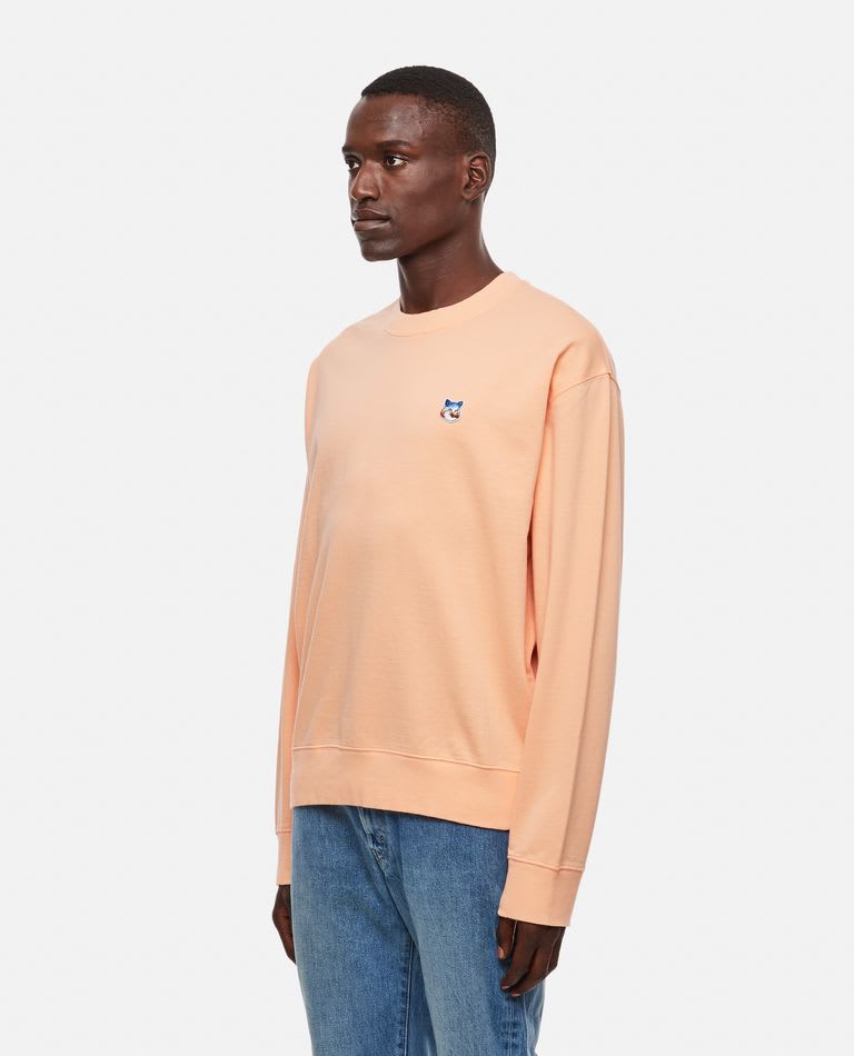 Maison Kitsuné Orange Fox Head Sweatshirt In Rose